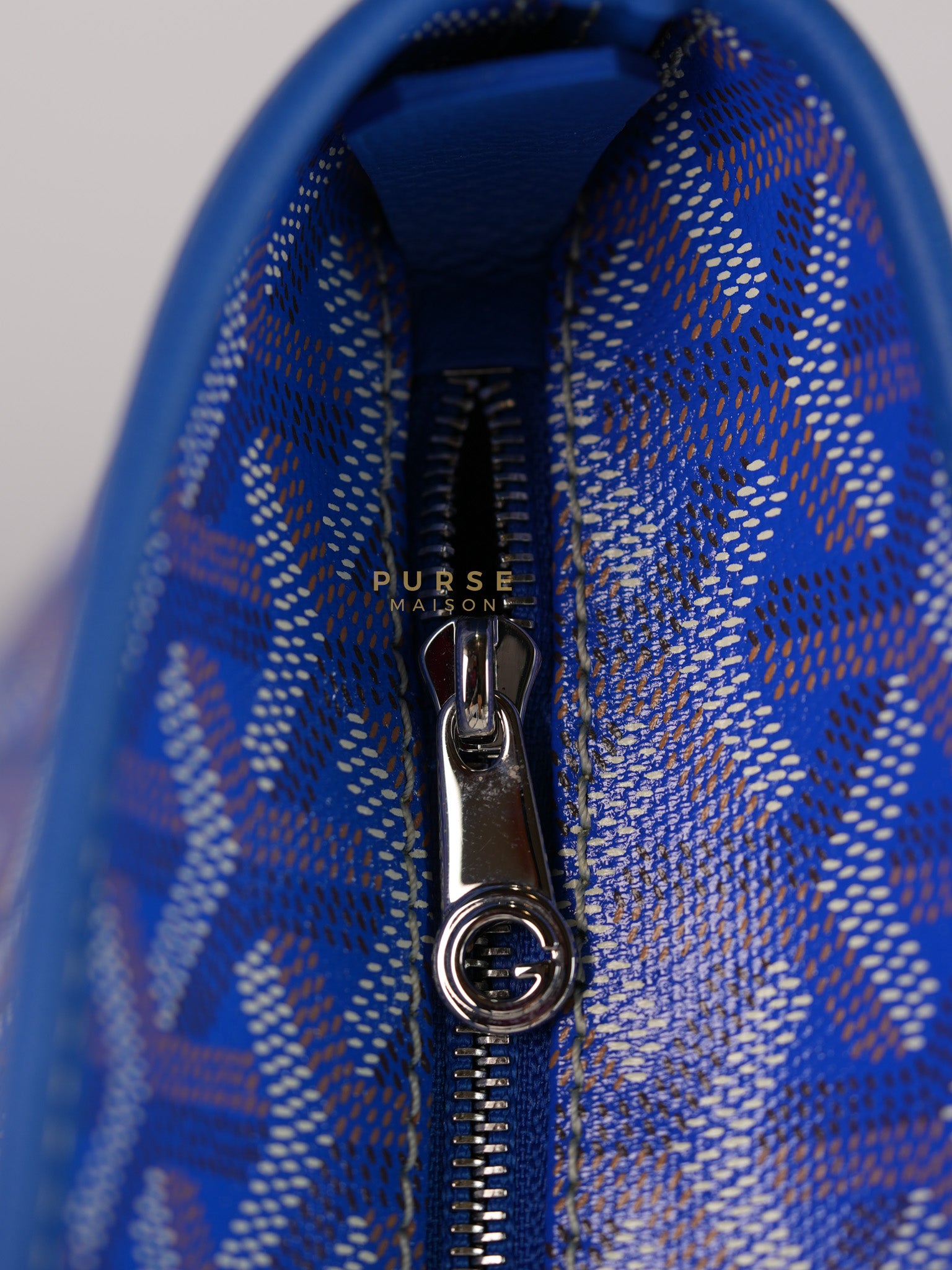 Sac Artois PM Tote Bag in Blue Goyardine Canvas | Purse Maison Luxury Bags Shop