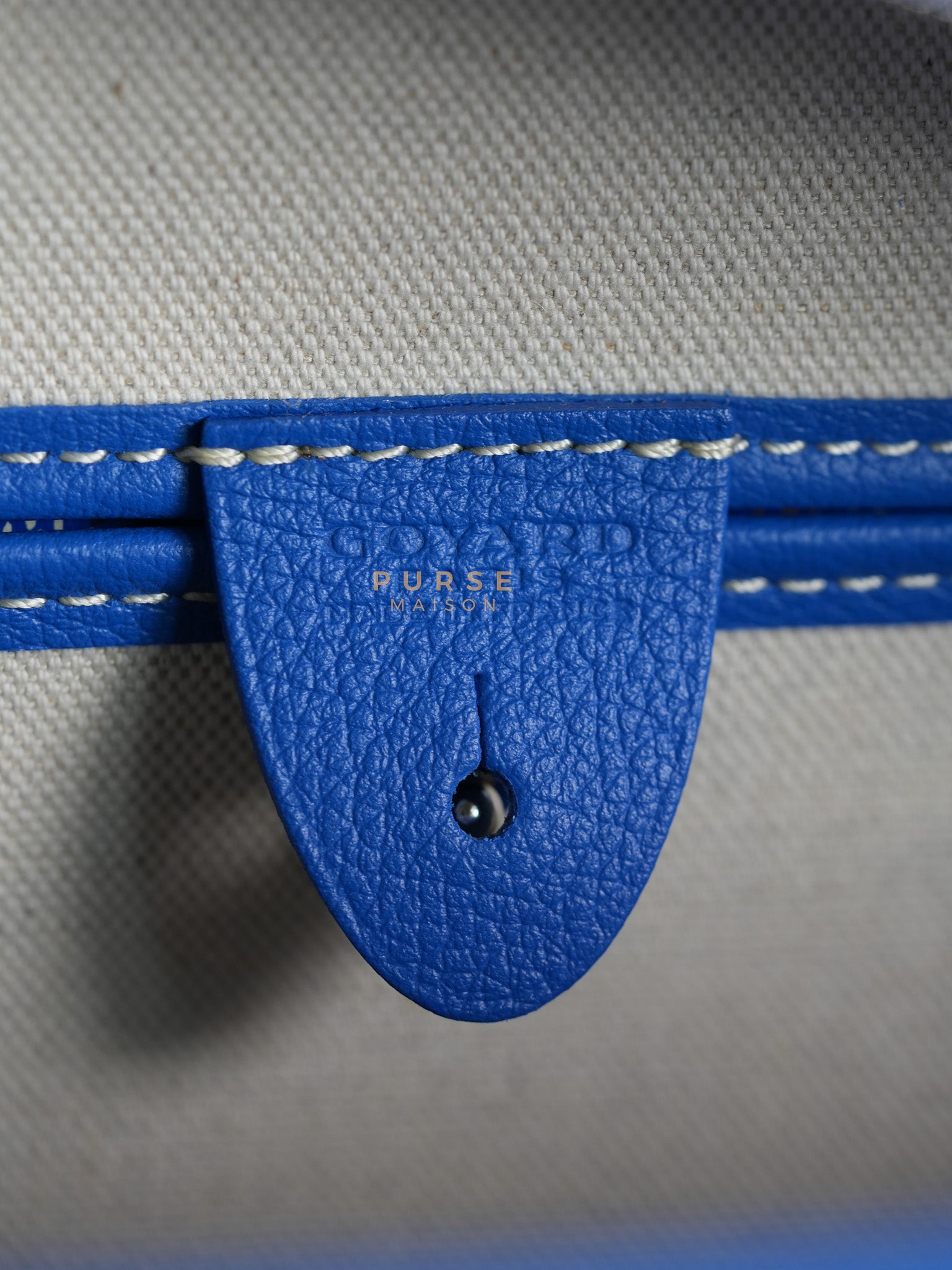 Sac Artois PM Tote Bag in Blue Goyardine Canvas | Purse Maison Luxury Bags Shop