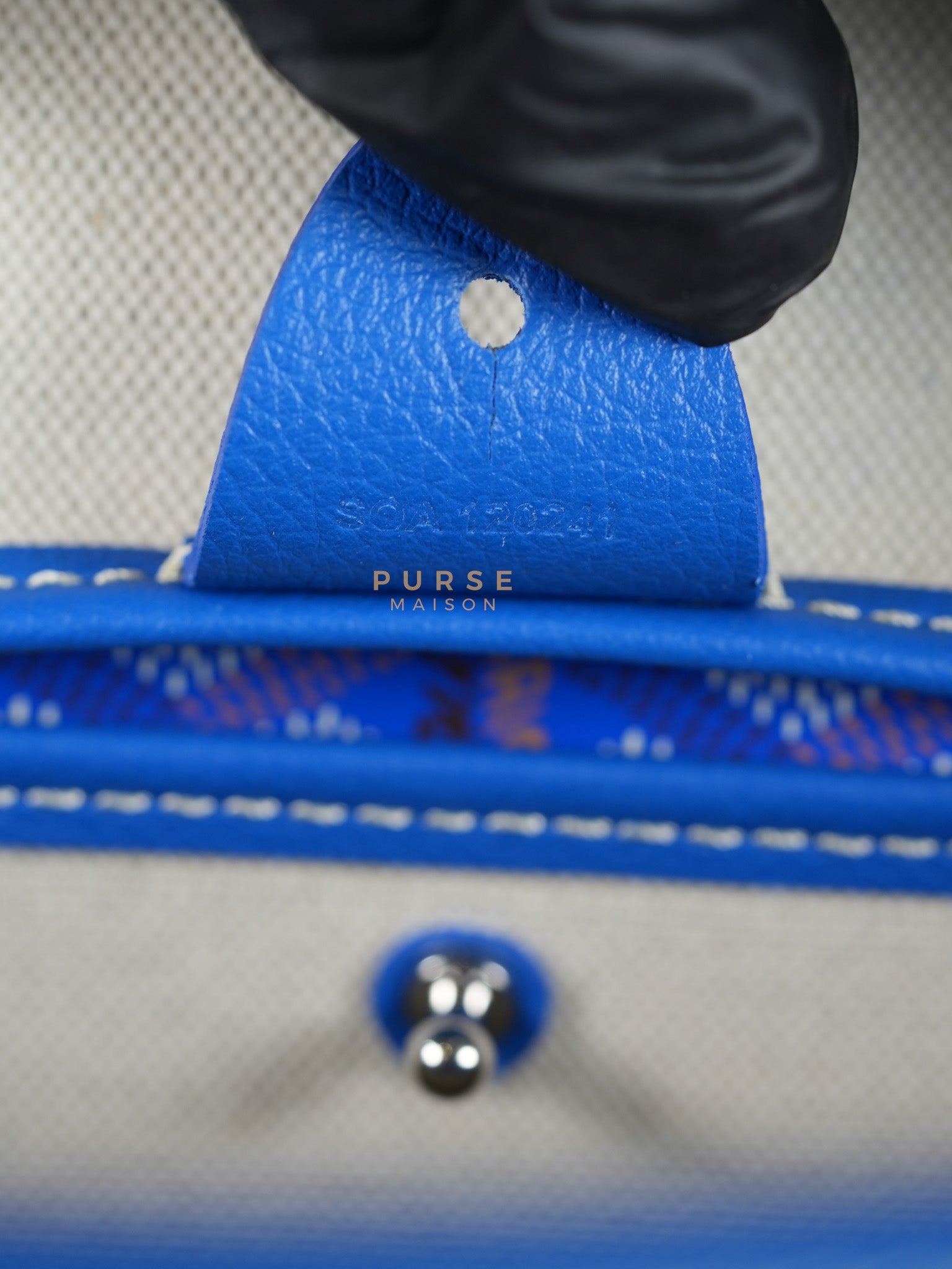 Sac Artois PM Tote Bag in Blue Goyardine Canvas | Purse Maison Luxury Bags Shop