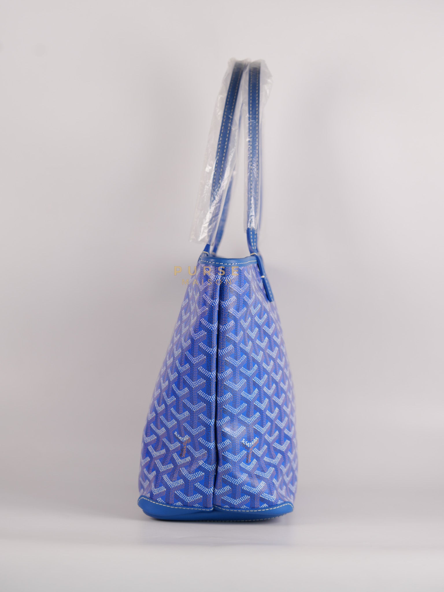 Sac Artois PM Tote Bag in Blue Goyardine Canvas | Purse Maison Luxury Bags Shop
