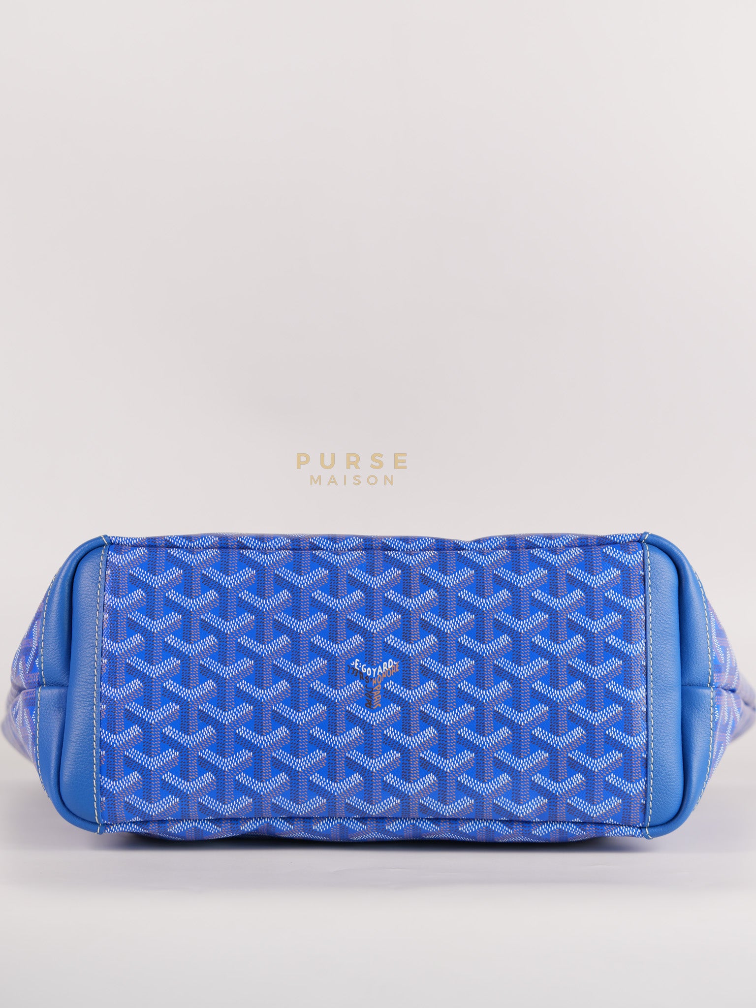 Sac Artois PM Tote Bag in Blue Goyardine Canvas | Purse Maison Luxury Bags Shop