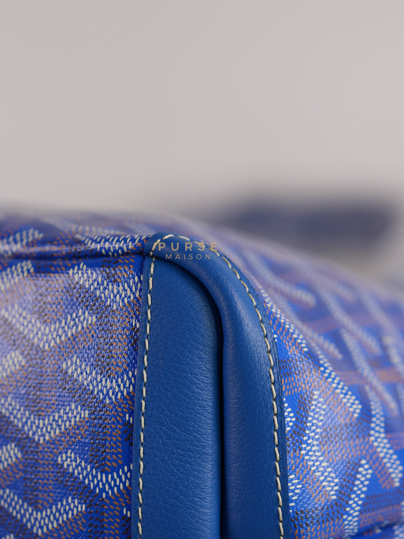 Sac Artois PM Tote Bag in Blue Goyardine Canvas | Purse Maison Luxury Bags Shop