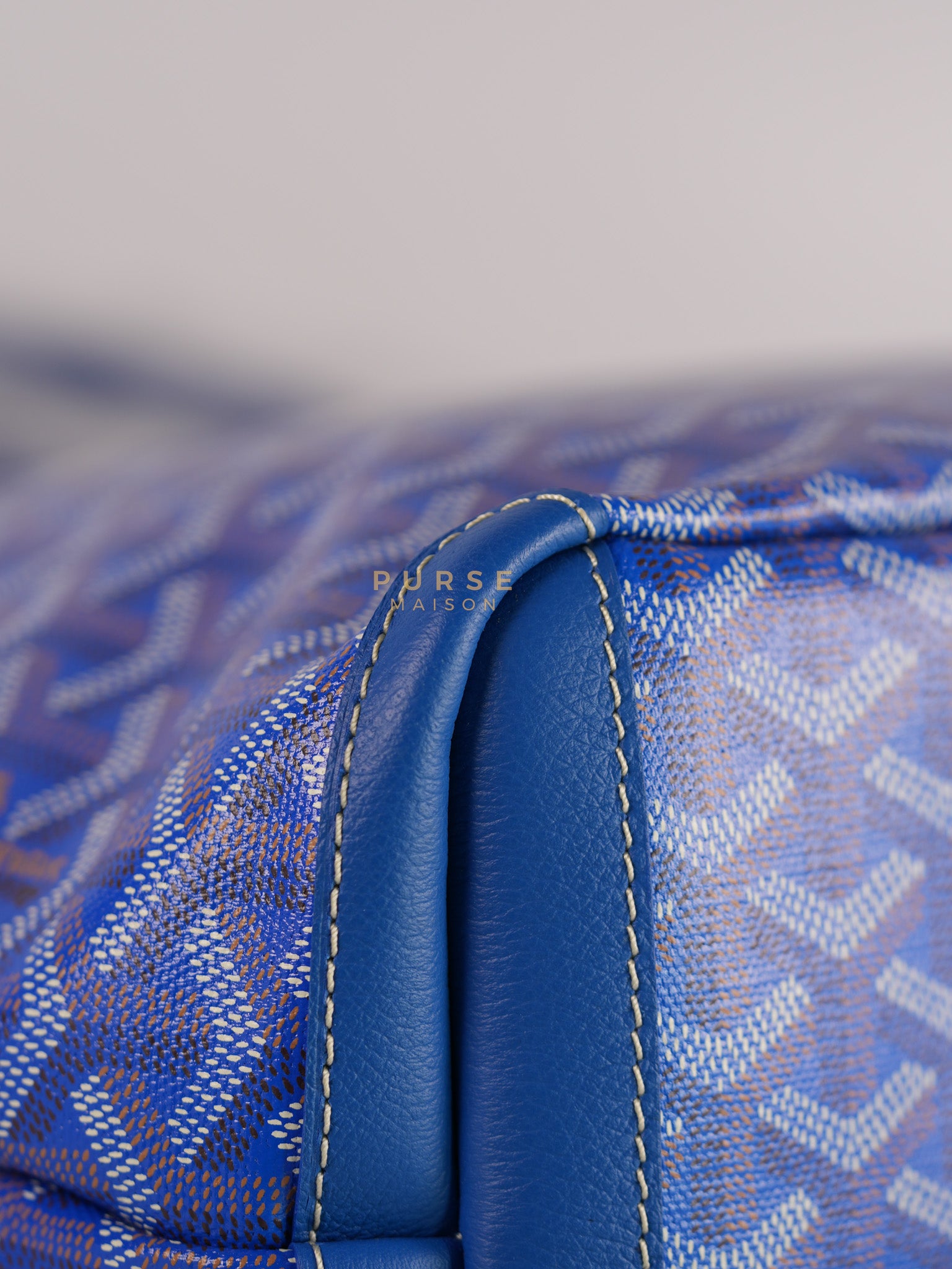 Sac Artois PM Tote Bag in Blue Goyardine Canvas | Purse Maison Luxury Bags Shop