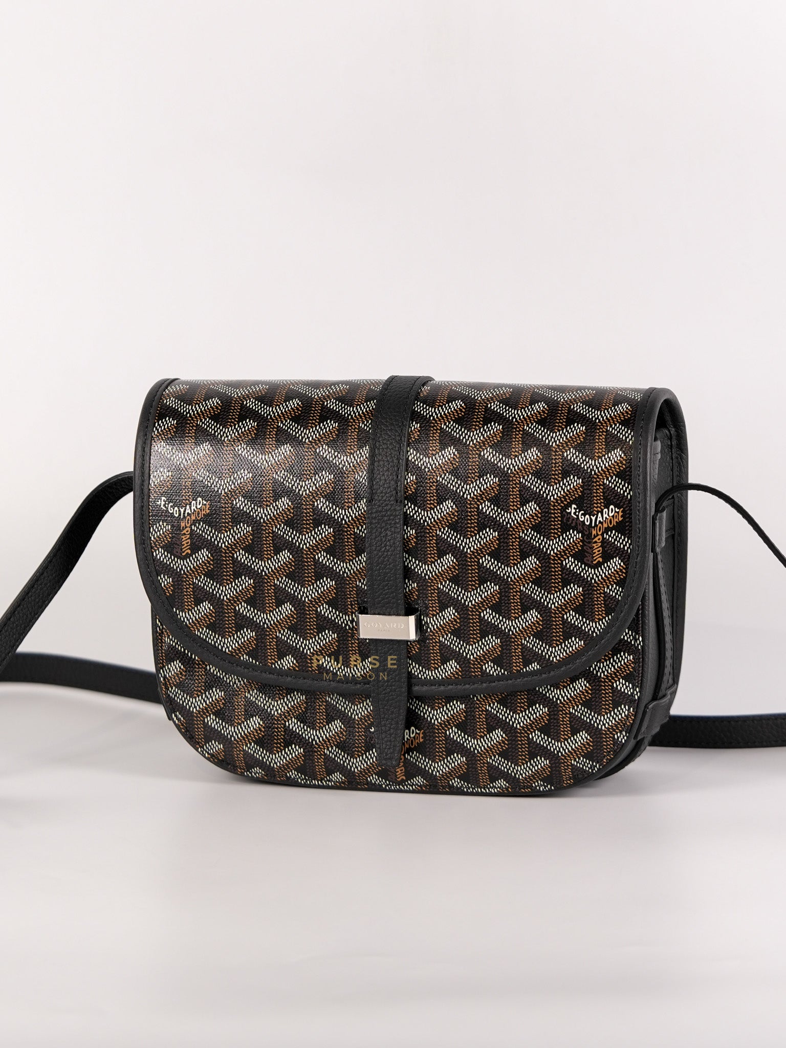 Sac Belvedere PM Bag in Black Goyardine Canvas | Purse Maison Luxury Bags Shop