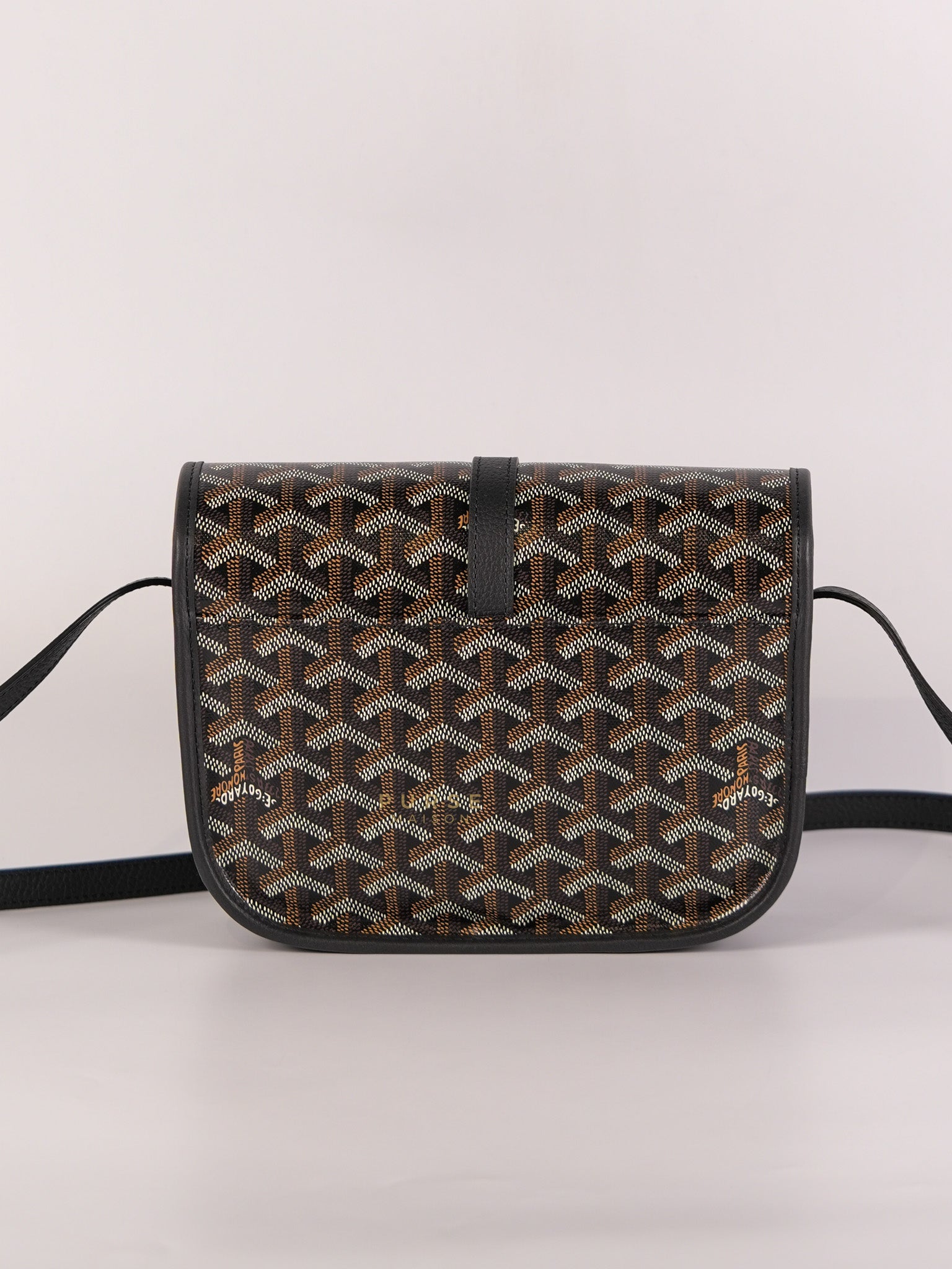 Sac Belvedere PM Bag in Black Goyardine Canvas | Purse Maison Luxury Bags Shop