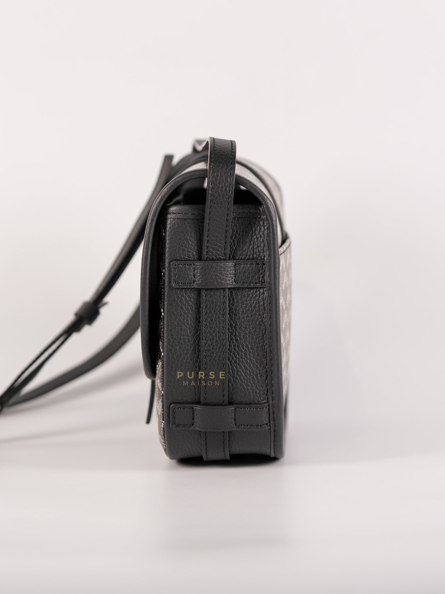 Sac Belvedere PM Bag in Black Goyardine Canvas | Purse Maison Luxury Bags Shop