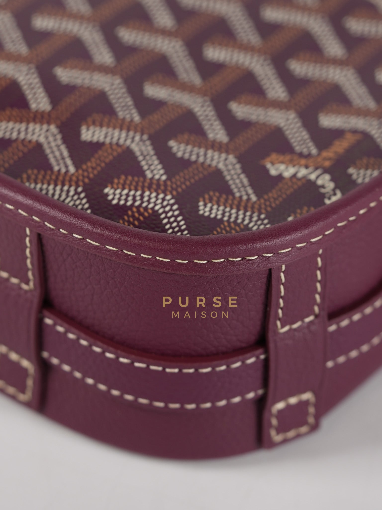Sac Belvedere PM Bag in Bordeaux Goyardine Canvas | Purse Maison Luxury Bags Shop