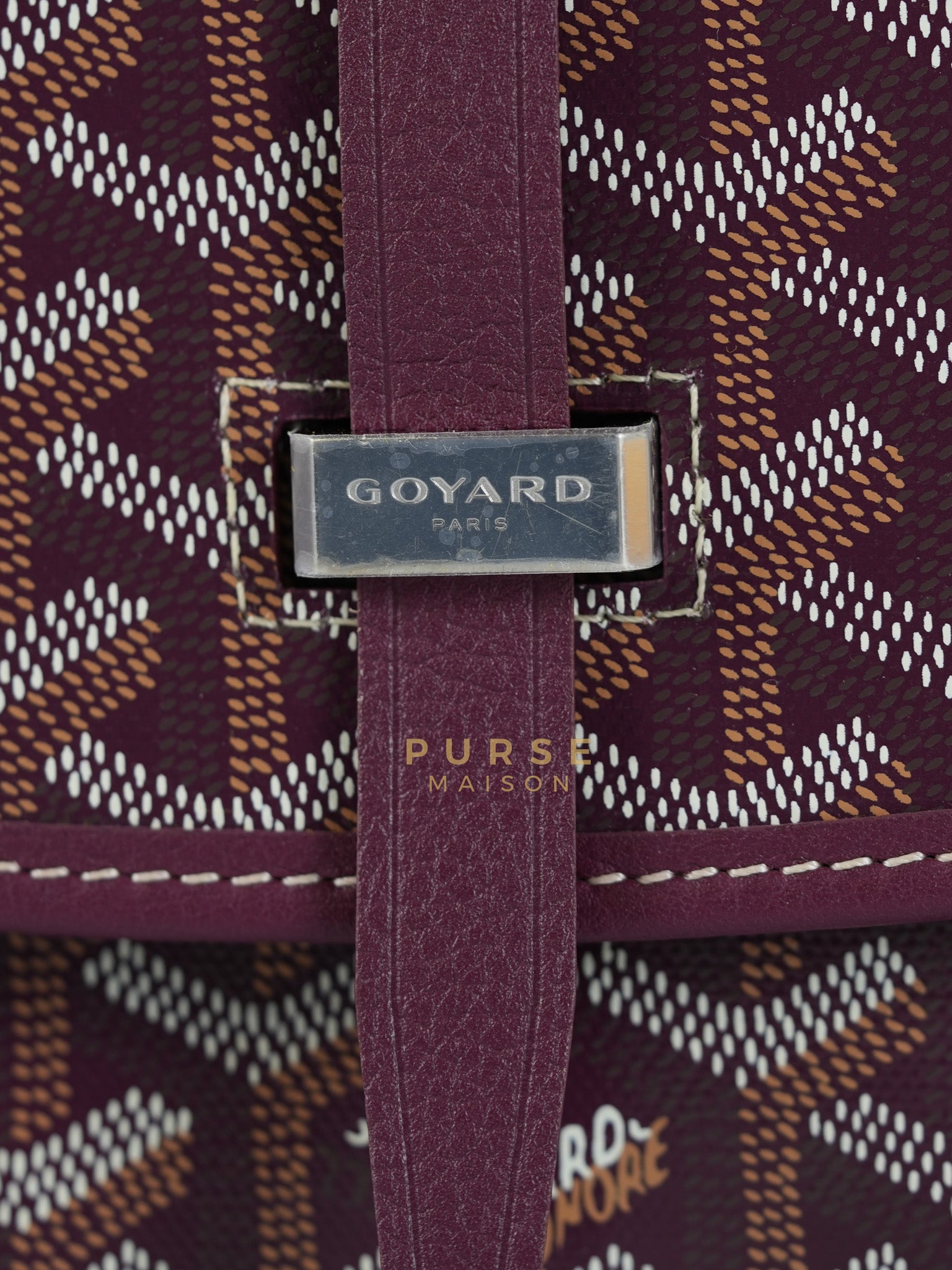 Sac Belvedere PM Bag in Bordeaux Goyardine Canvas | Purse Maison Luxury Bags Shop