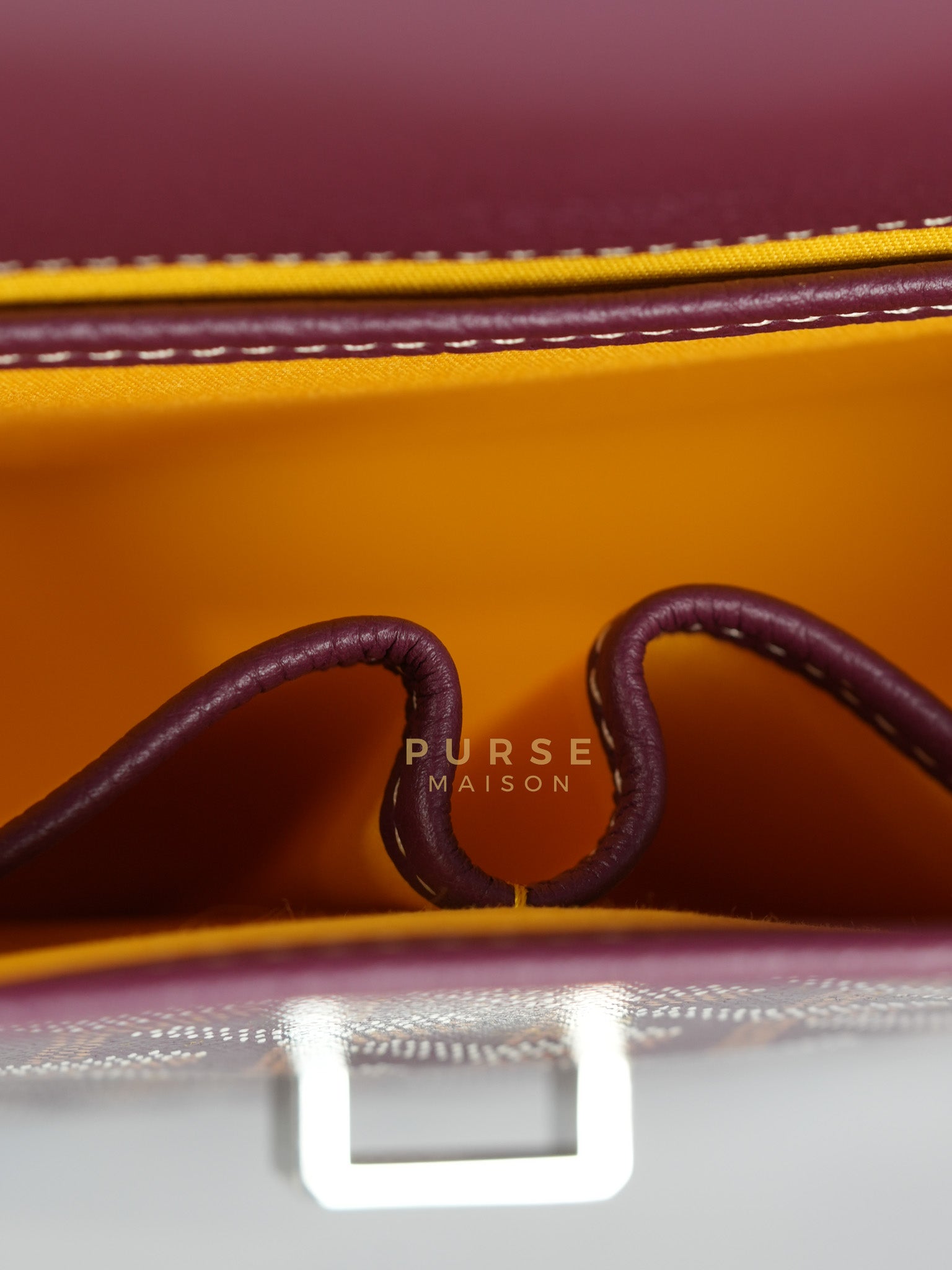 Sac Belvedere PM Bag in Bordeaux Goyardine Canvas | Purse Maison Luxury Bags Shop