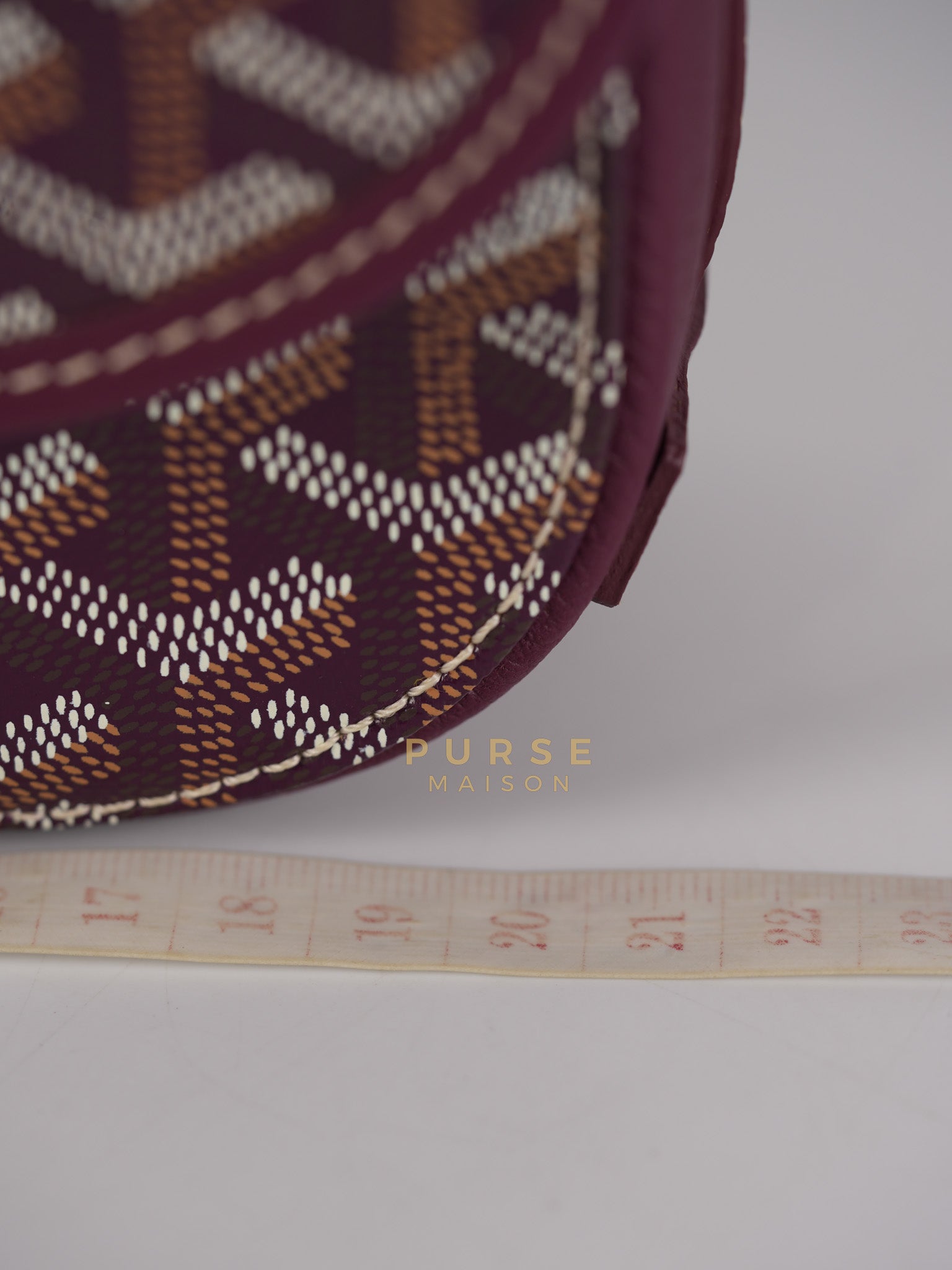 Sac Belvedere PM Bag in Bordeaux Goyardine Canvas | Purse Maison Luxury Bags Shop