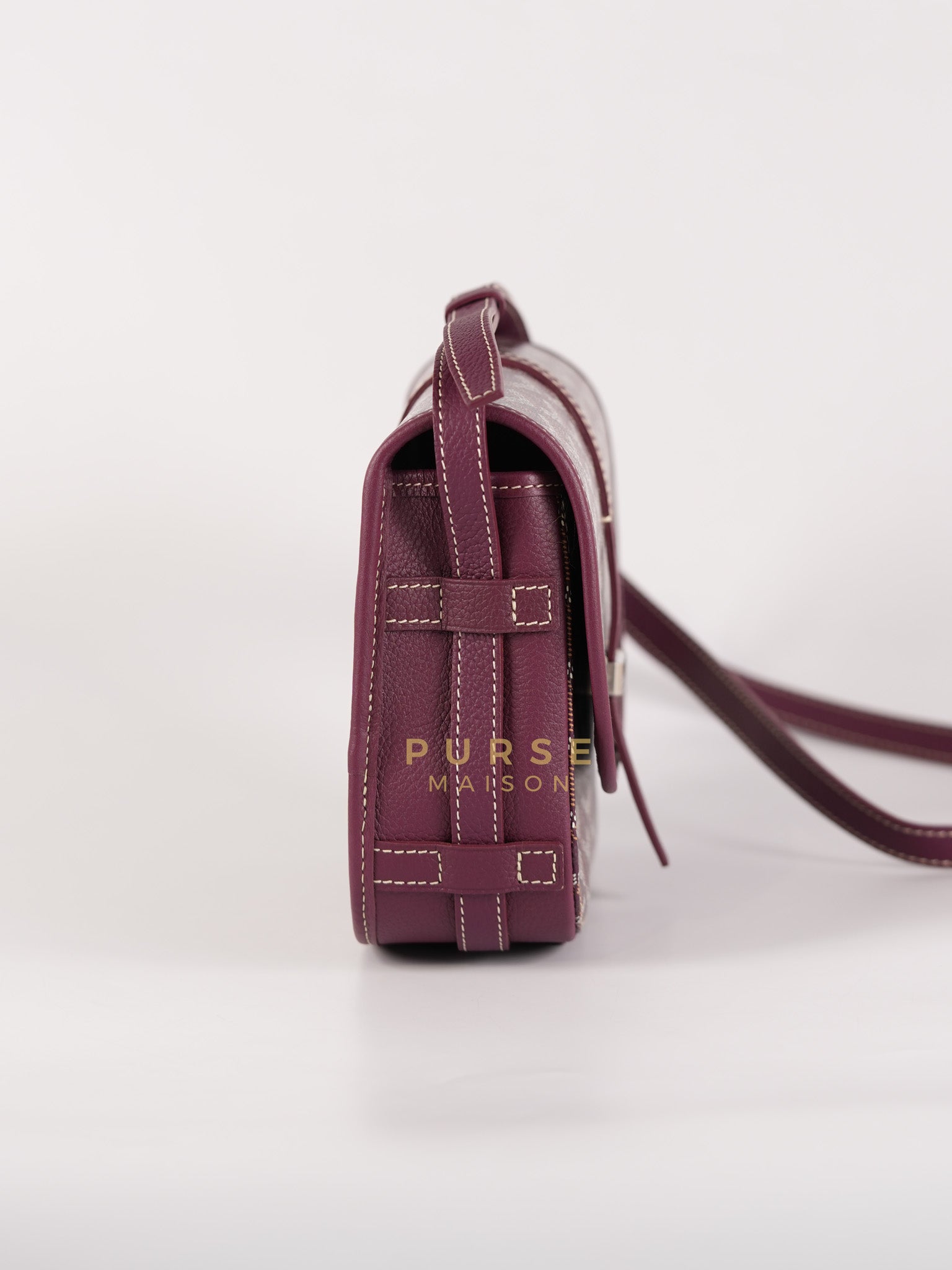 Sac Belvedere PM Bag in Bordeaux Goyardine Canvas | Purse Maison Luxury Bags Shop