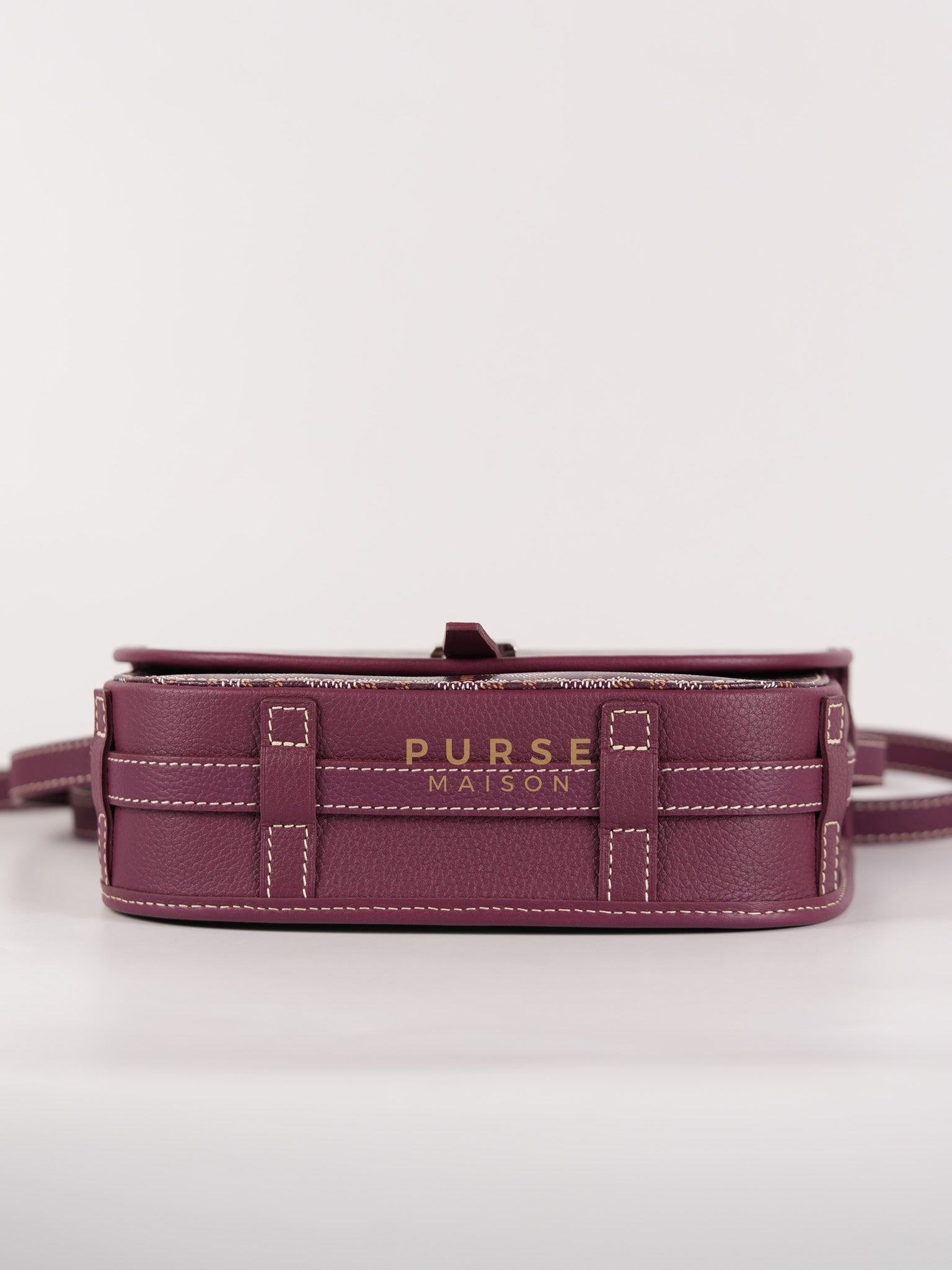 Sac Belvedere PM Bag in Bordeaux Goyardine Canvas | Purse Maison Luxury Bags Shop