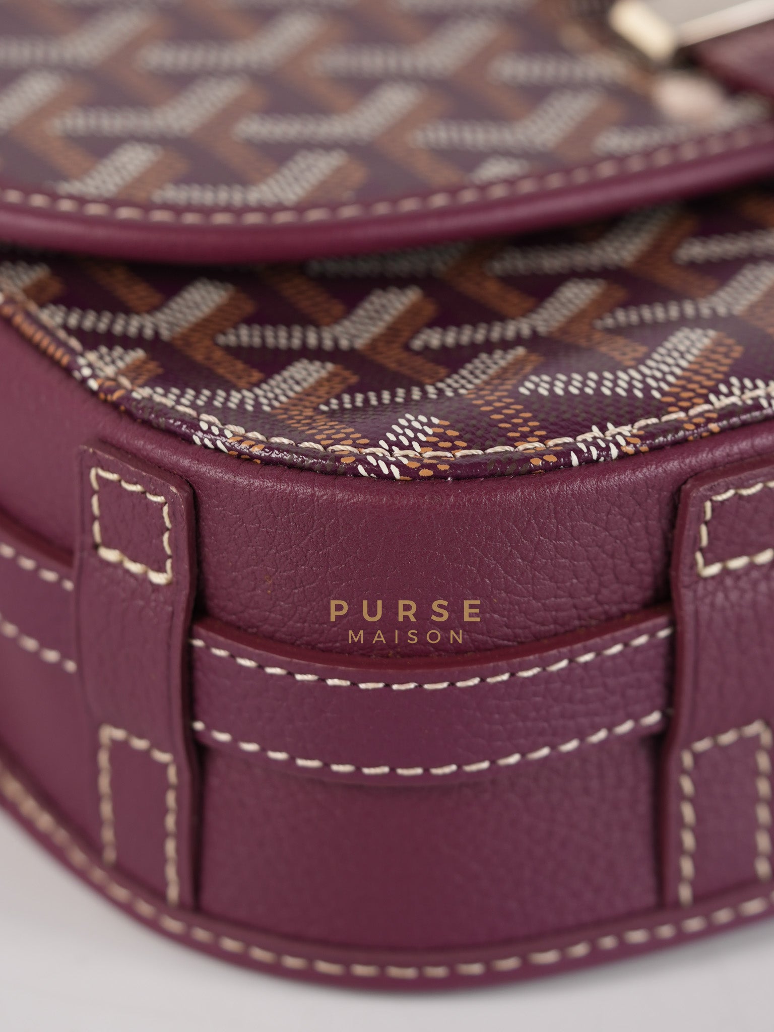 Sac Belvedere PM Bag in Bordeaux Goyardine Canvas | Purse Maison Luxury Bags Shop