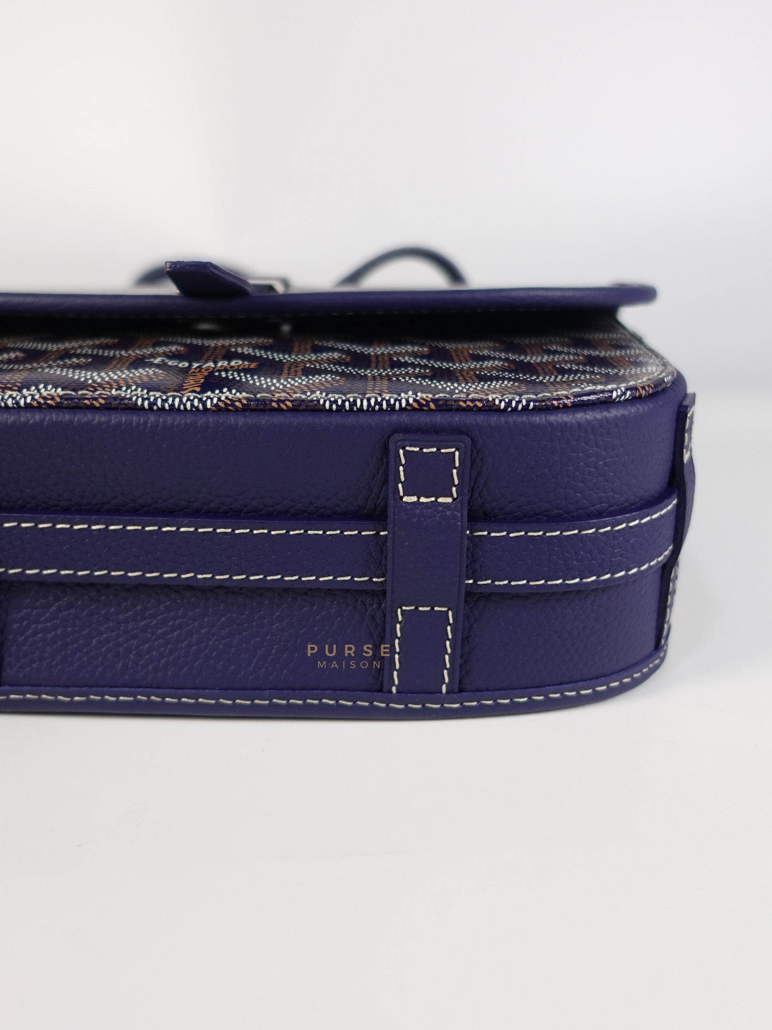 Sac Belvedere PM Bag in Navy Blue Goyardine Canvas | Purse Maison Luxury Bags Shop