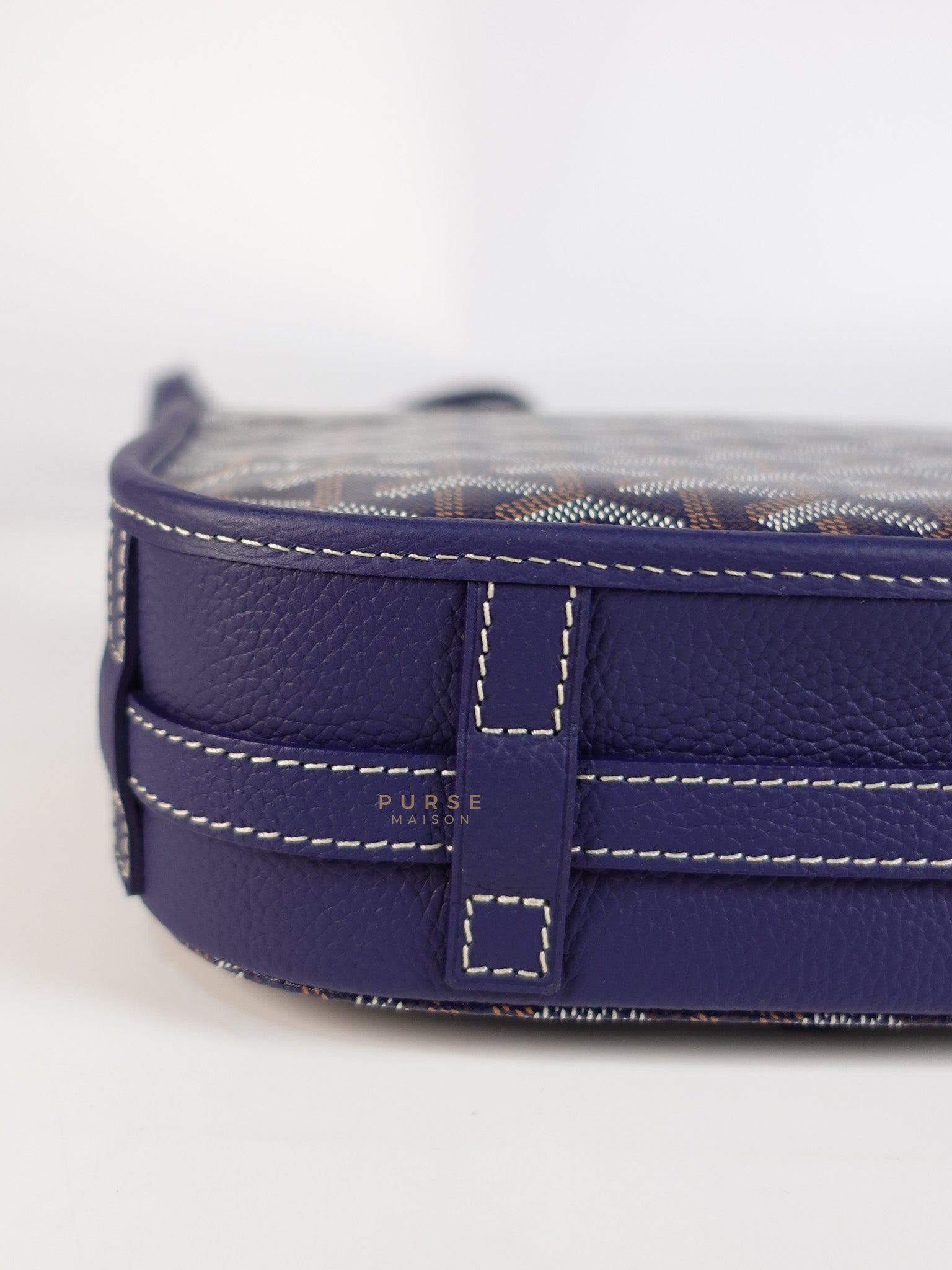 Sac Belvedere PM Bag in Navy Blue Goyardine Canvas | Purse Maison Luxury Bags Shop