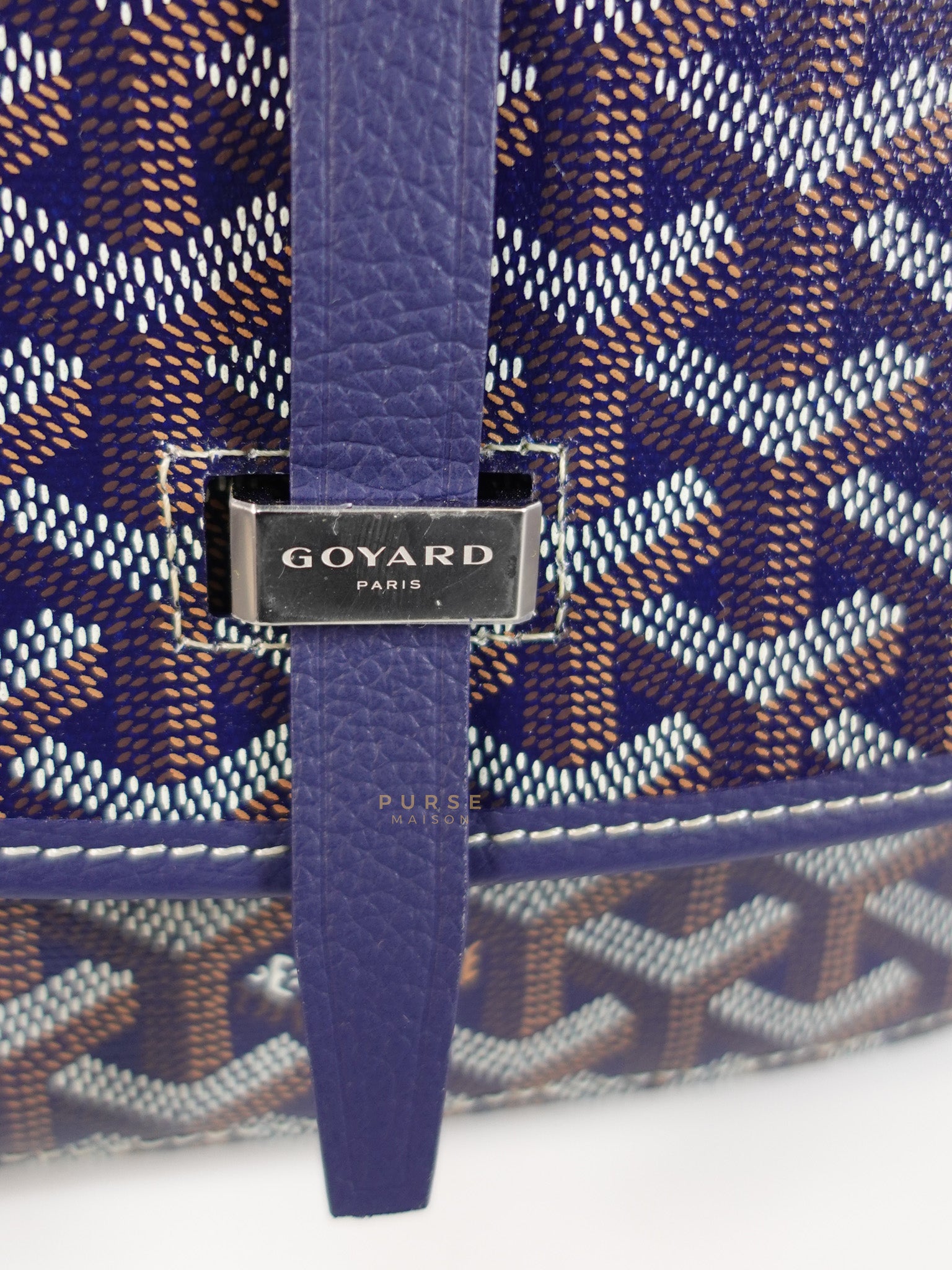 Sac Belvedere PM Bag in Navy Blue Goyardine Canvas | Purse Maison Luxury Bags Shop