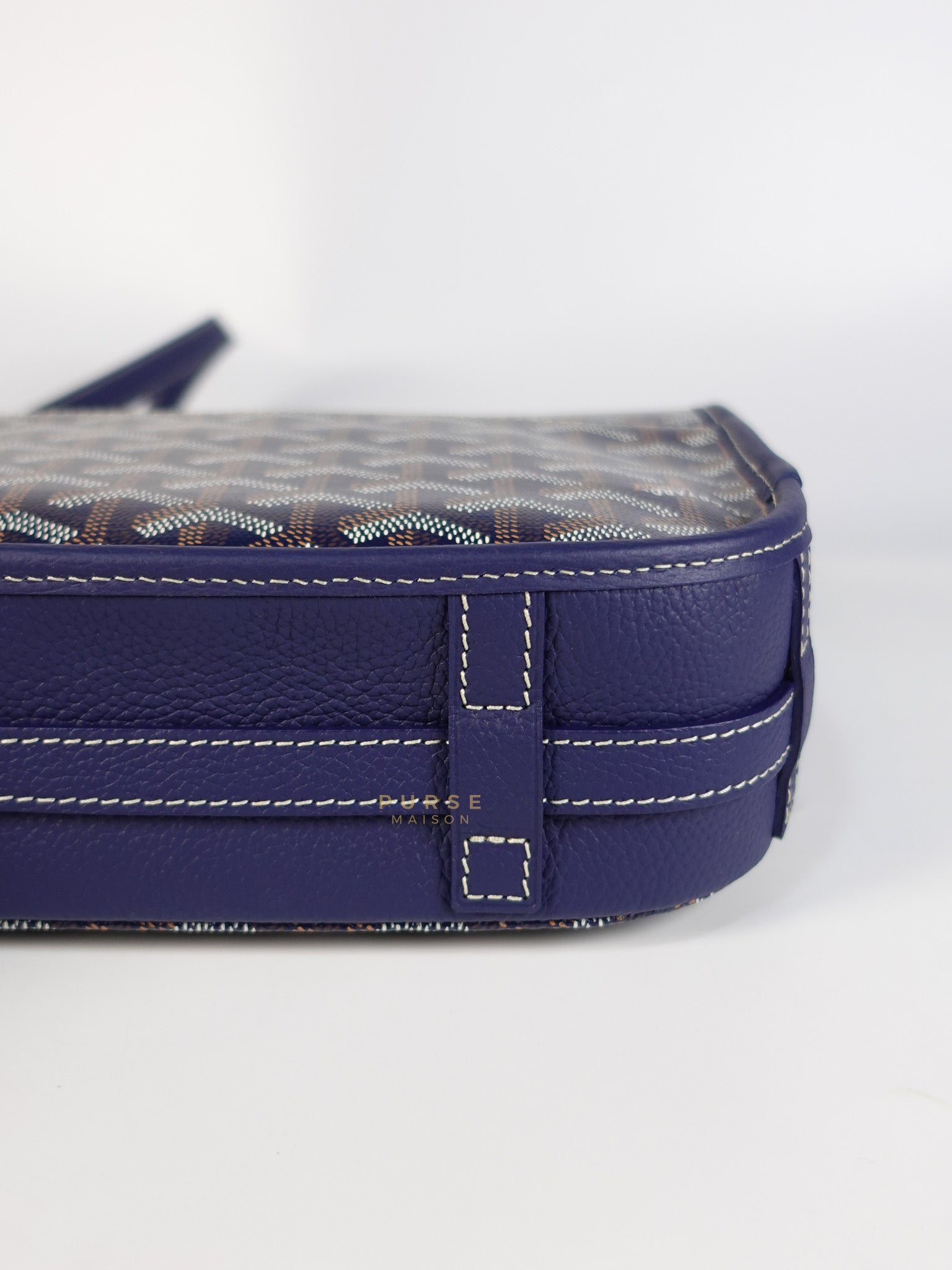 Sac Belvedere PM Bag in Navy Blue Goyardine Canvas | Purse Maison Luxury Bags Shop