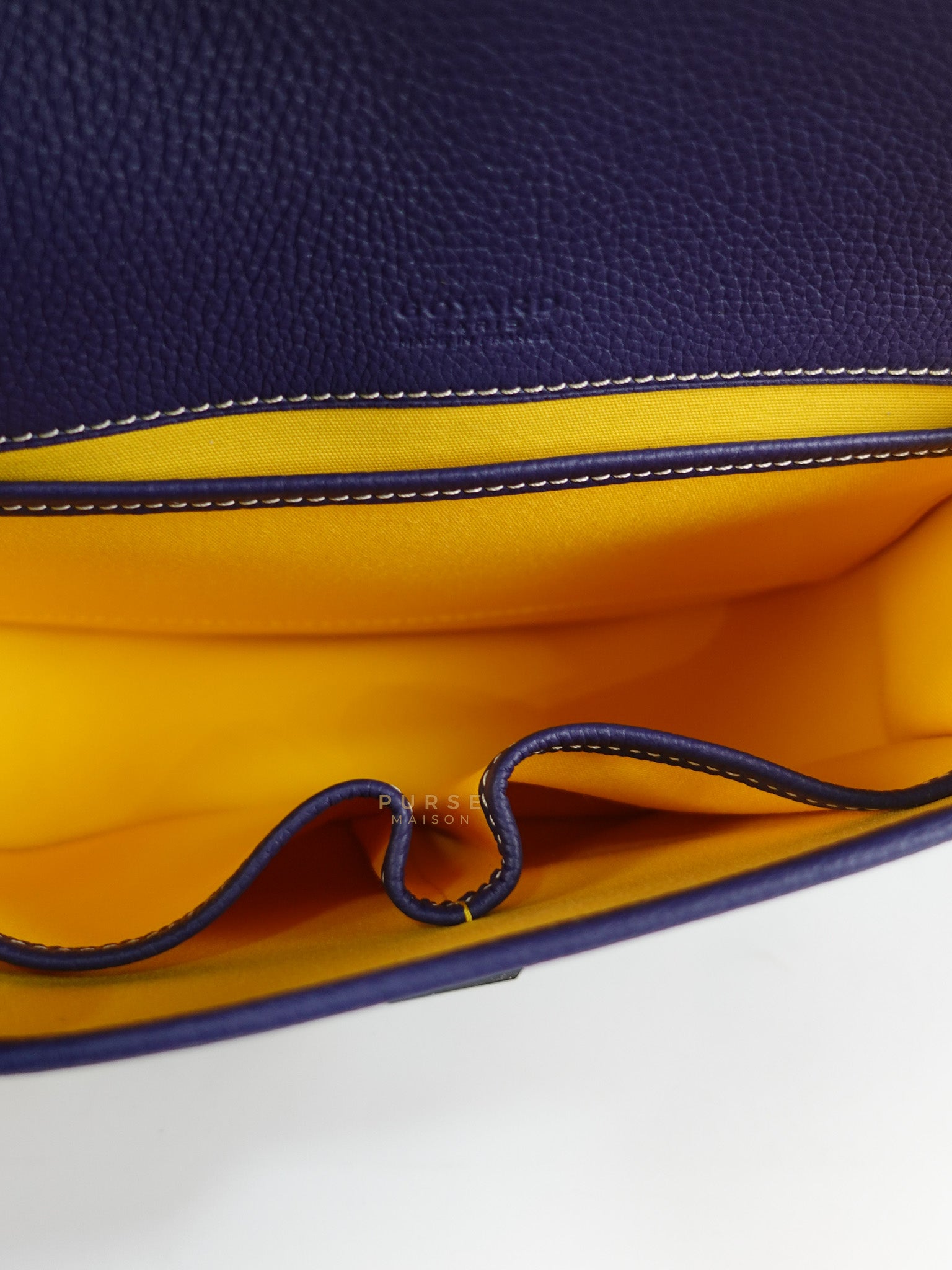 Sac Belvedere PM Bag in Navy Blue Goyardine Canvas | Purse Maison Luxury Bags Shop