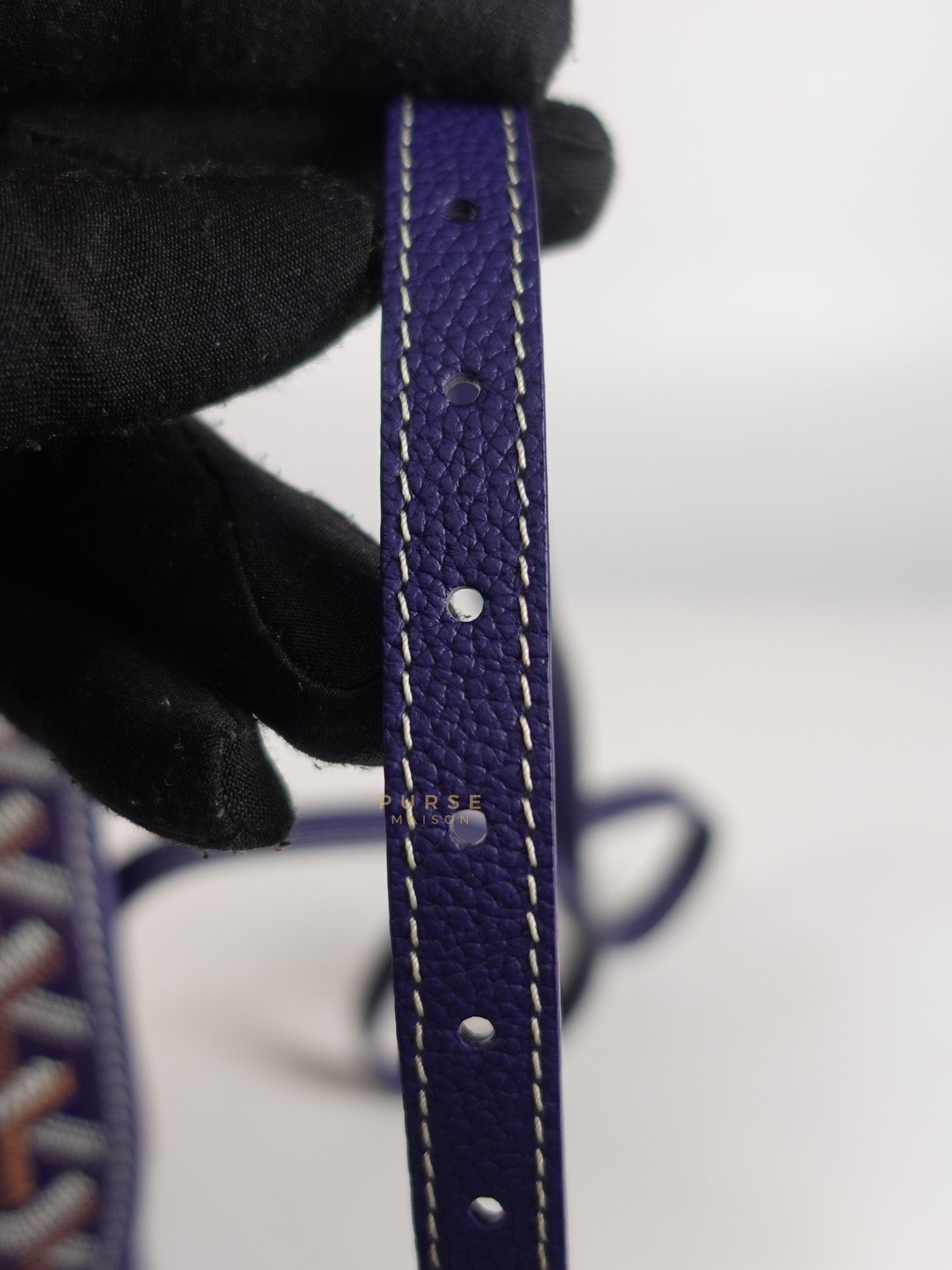 Sac Belvedere PM Bag in Navy Blue Goyardine Canvas | Purse Maison Luxury Bags Shop