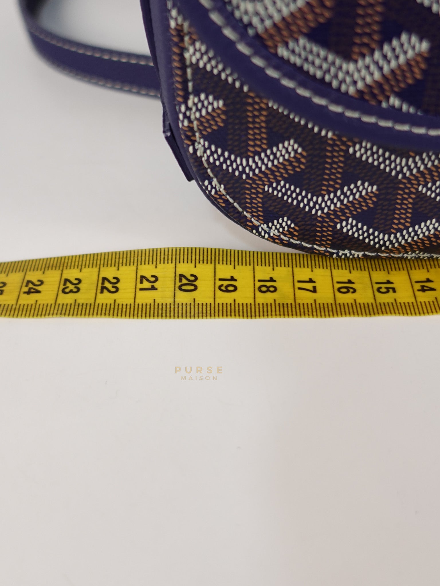 Sac Belvedere PM Bag in Navy Blue Goyardine Canvas | Purse Maison Luxury Bags Shop