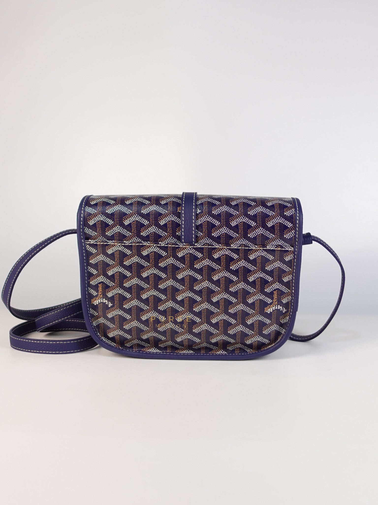 Sac Belvedere PM Bag in Navy Blue Goyardine Canvas | Purse Maison Luxury Bags Shop