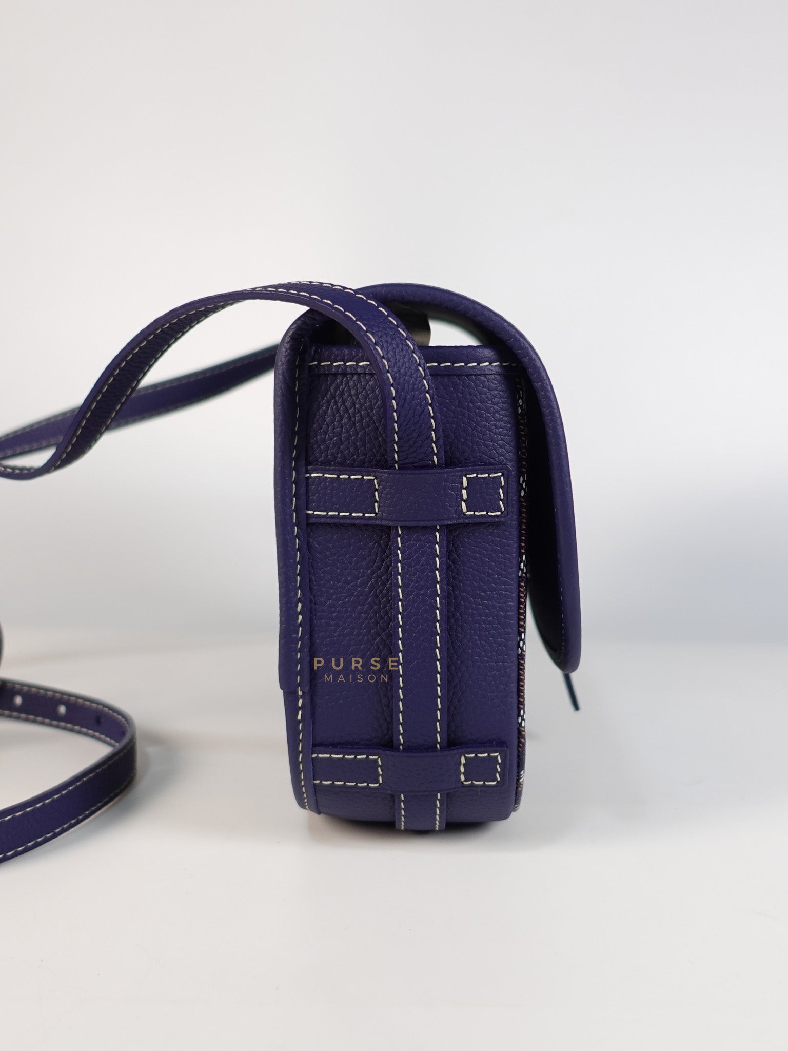 Sac Belvedere PM Bag in Navy Blue Goyardine Canvas | Purse Maison Luxury Bags Shop