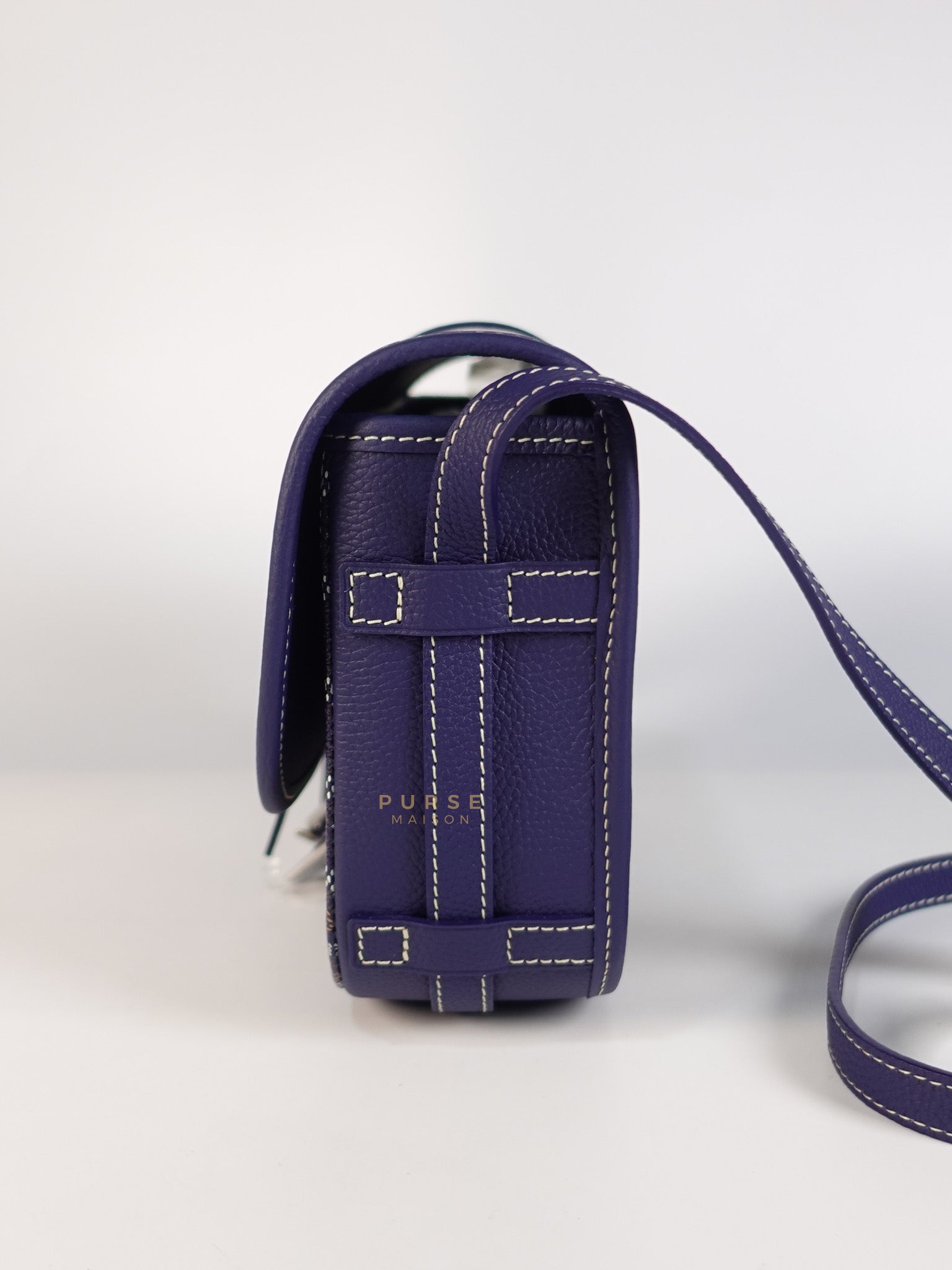 Sac Belvedere PM Bag in Navy Blue Goyardine Canvas | Purse Maison Luxury Bags Shop