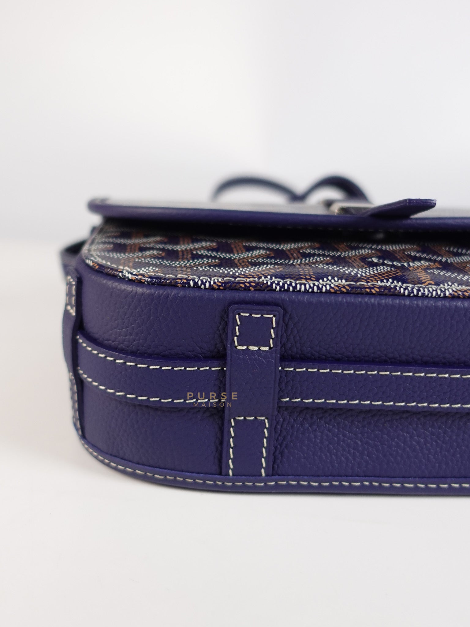 Sac Belvedere PM Bag in Navy Blue Goyardine Canvas | Purse Maison Luxury Bags Shop