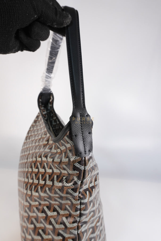 Sac Boheme PM Hobo Bag Noir/Black Goyardine Canvas | Purse Maison Luxury Bags Shop