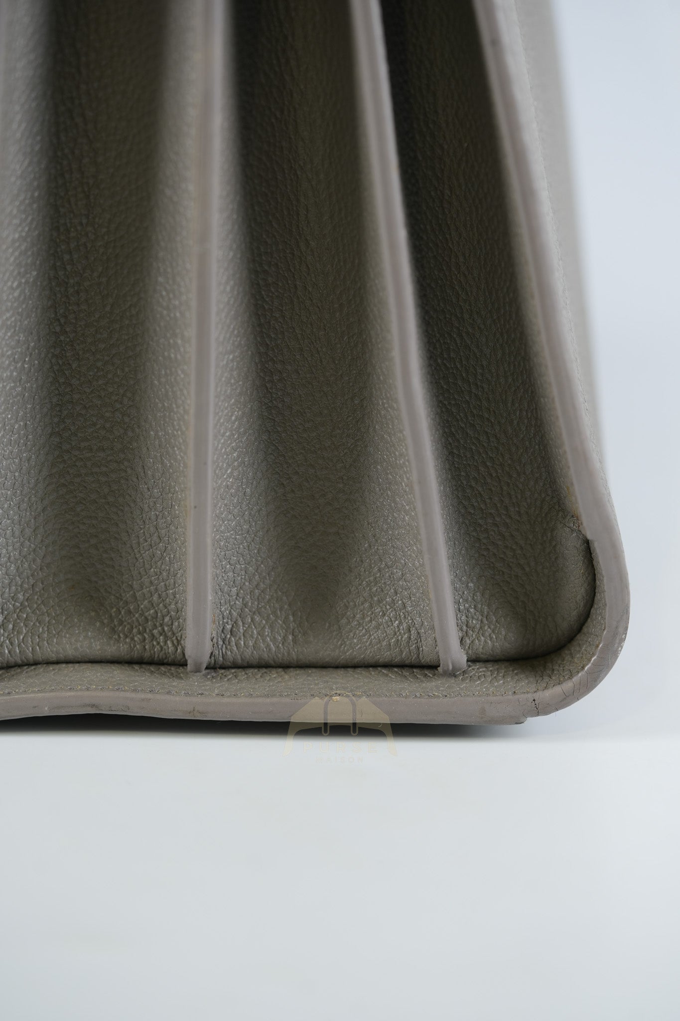 Sac De Jour Small in Gray Grained Calfskin Leather Shoulder Bag | Purse Maison Luxury Bags Shop