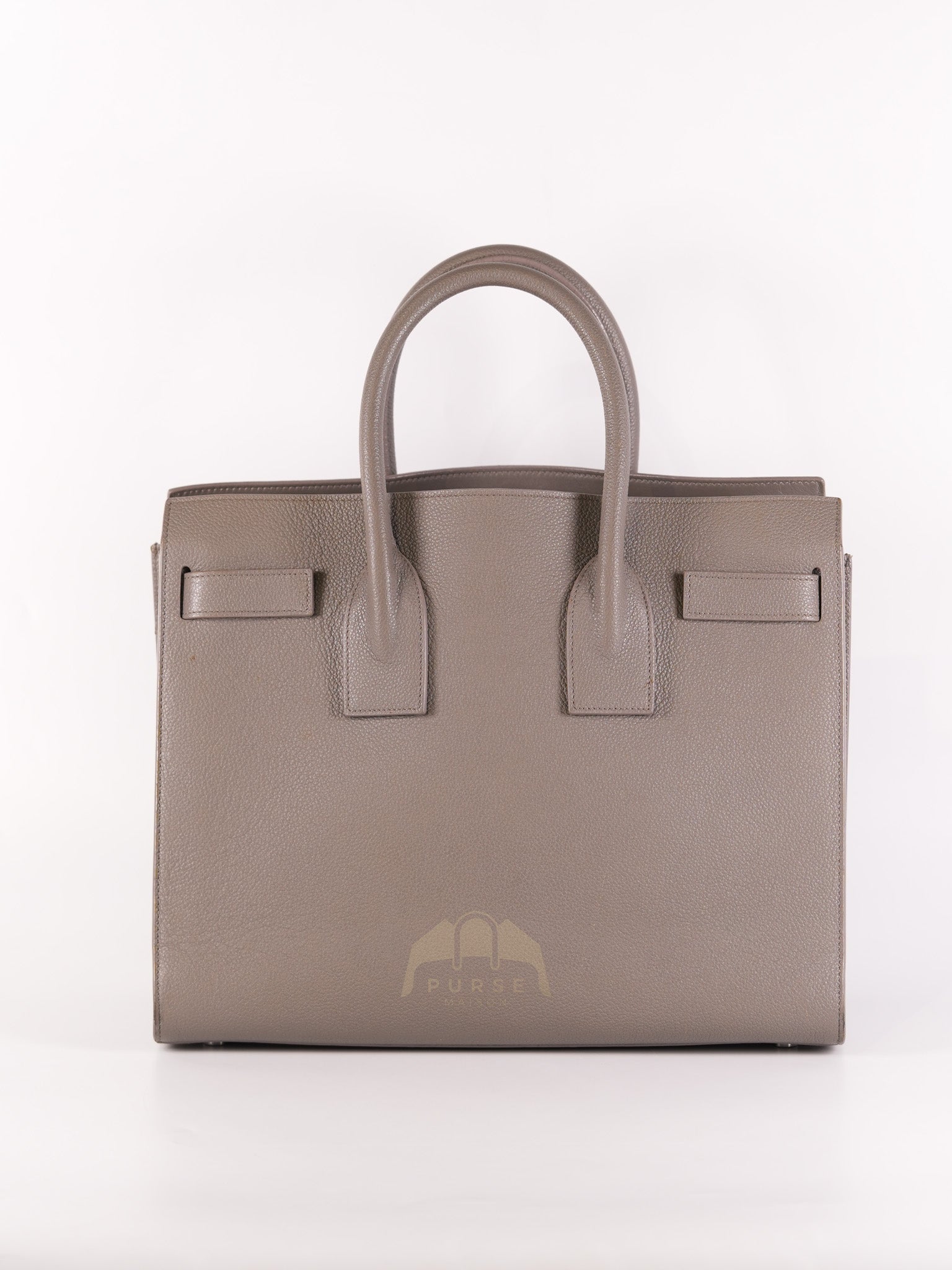 Sac De Jour Small in Gray Grained Calfskin Leather Shoulder Bag | Purse Maison Luxury Bags Shop