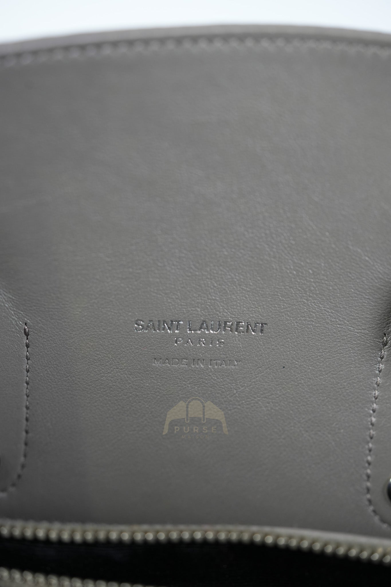 Sac De Jour Small in Gray Grained Calfskin Leather Shoulder Bag | Purse Maison Luxury Bags Shop