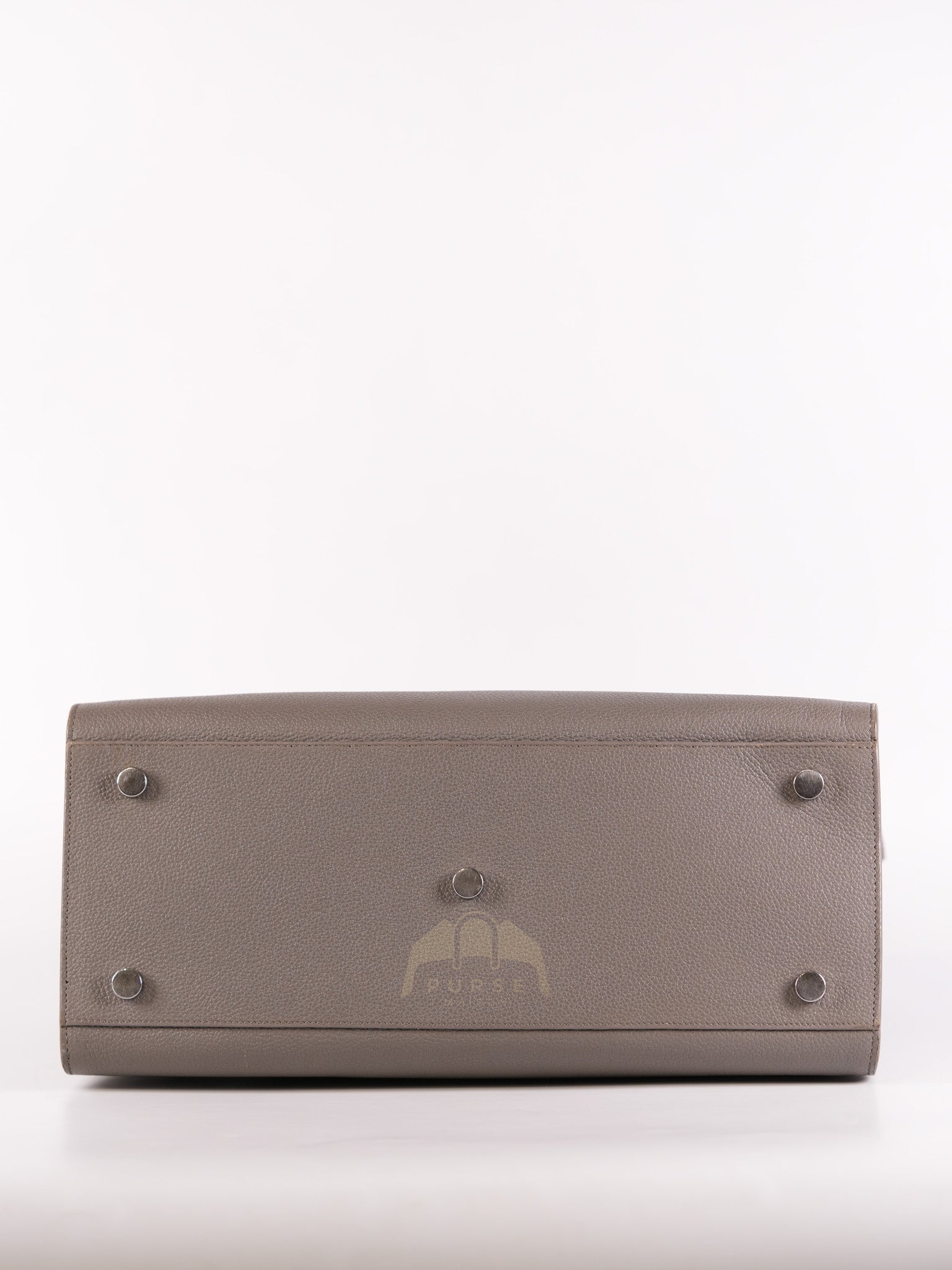 Sac De Jour Small in Gray Grained Calfskin Leather Shoulder Bag | Purse Maison Luxury Bags Shop