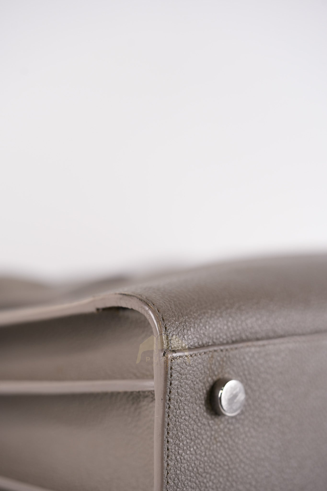 Sac De Jour Small in Gray Grained Calfskin Leather Shoulder Bag | Purse Maison Luxury Bags Shop