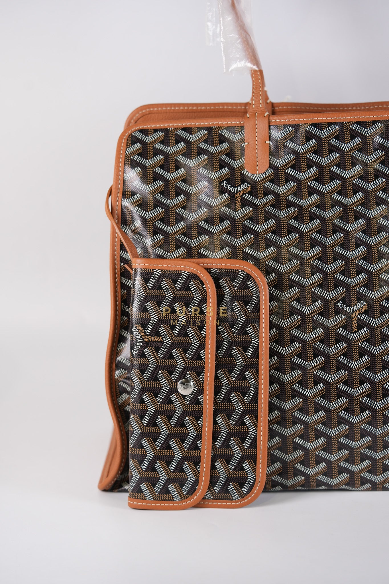 Sac Hardy PM 2 Noir Et Naturel/Tan Goyardine Canvas | Purse Maison Luxury Bags Shop