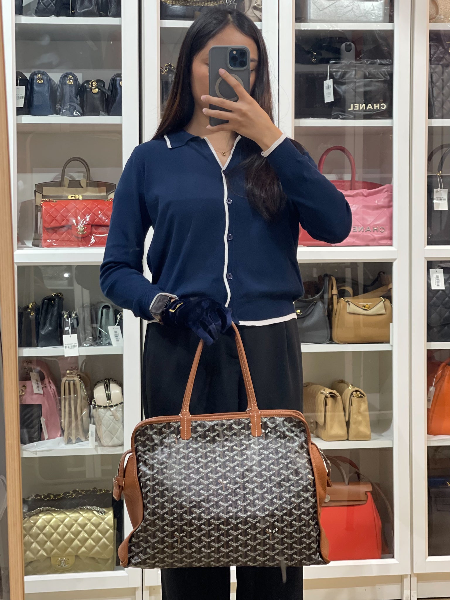 Sac Hardy PM 2 Noir Et Naturel/Tan Goyardine Canvas | Purse Maison Luxury Bags Shop