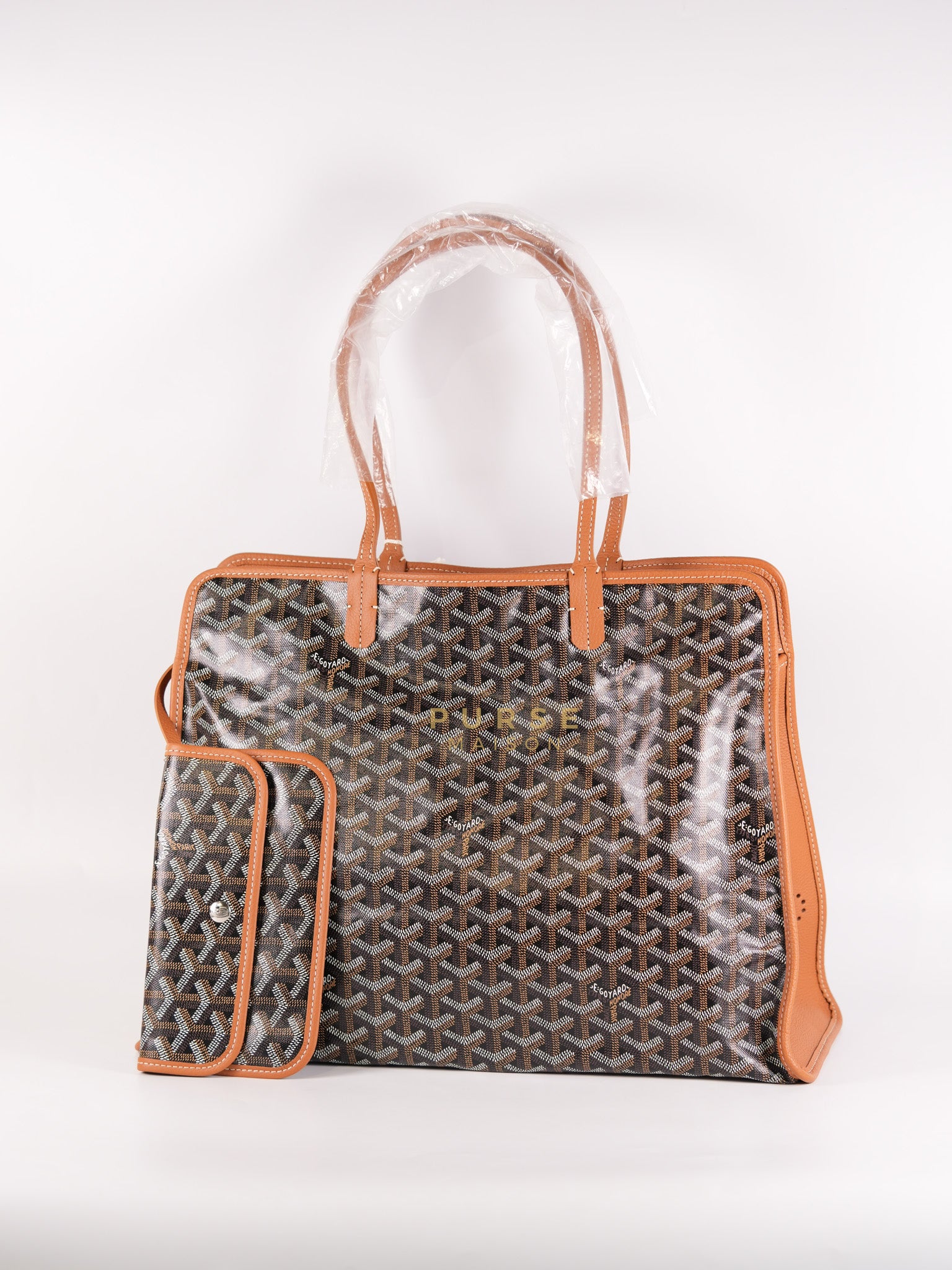 Sac Hardy PM 2 Noir Et Naturel/Tan Goyardine Canvas | Purse Maison Luxury Bags Shop