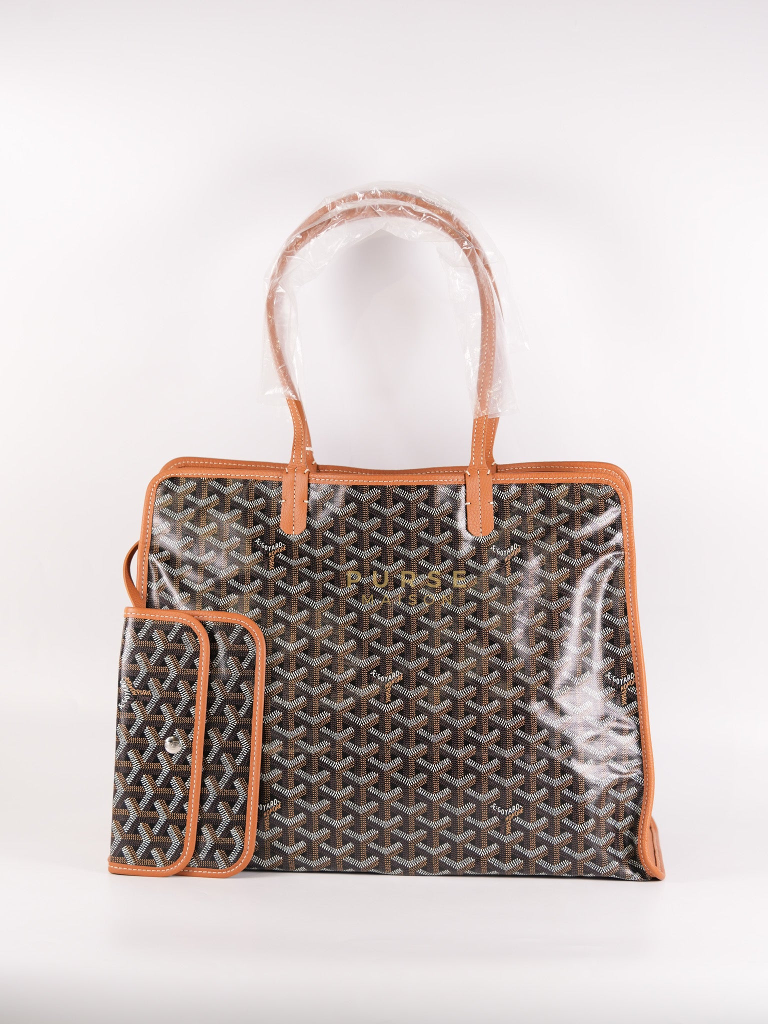 Sac Hardy PM 2 Noir Et Naturel/Tan Goyardine Canvas | Purse Maison Luxury Bags Shop