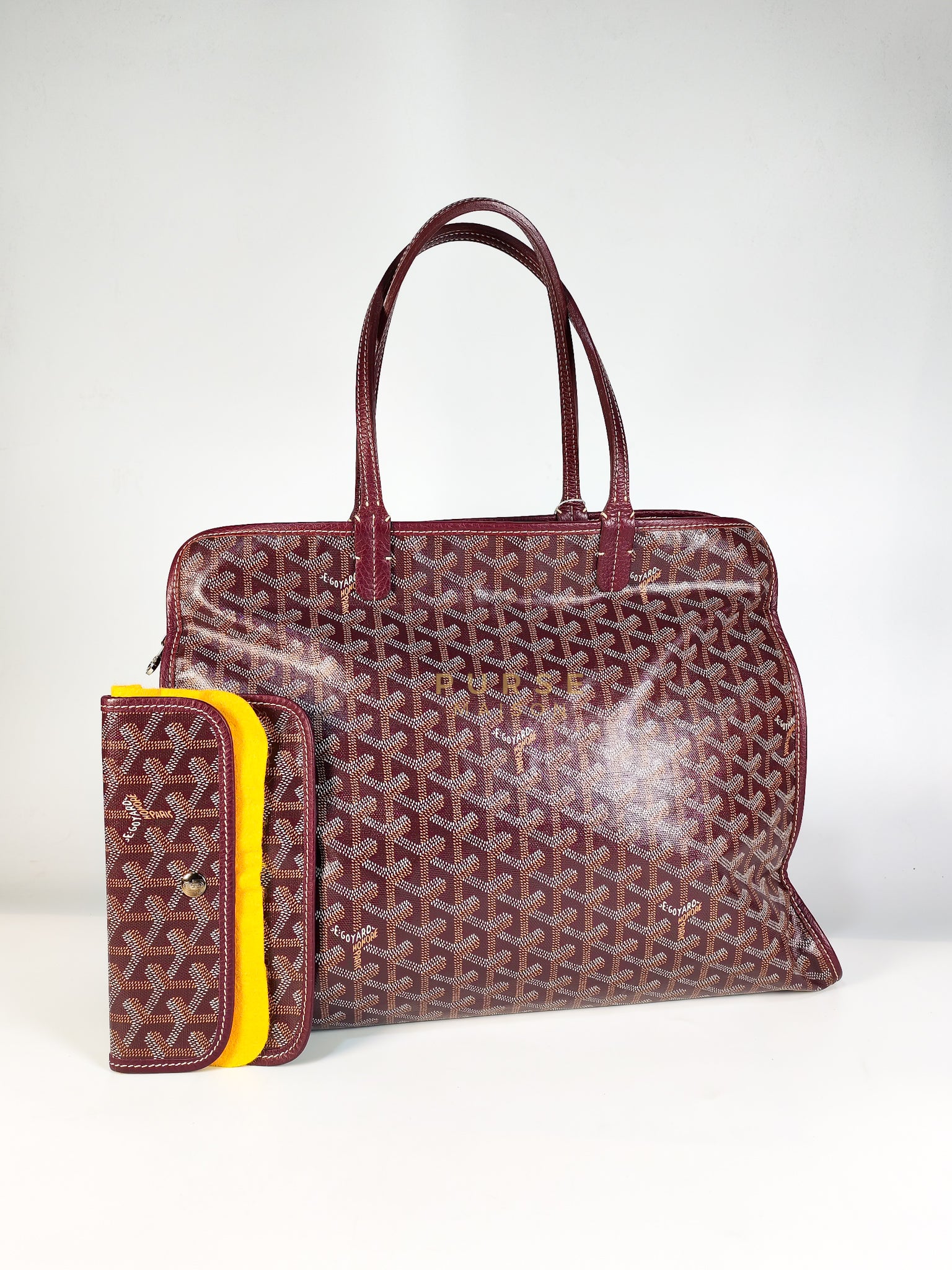 Sac Hardy PM in Burgundy Goyardine Canvas Tote Bag | Purse Maison Luxury Bags Shop