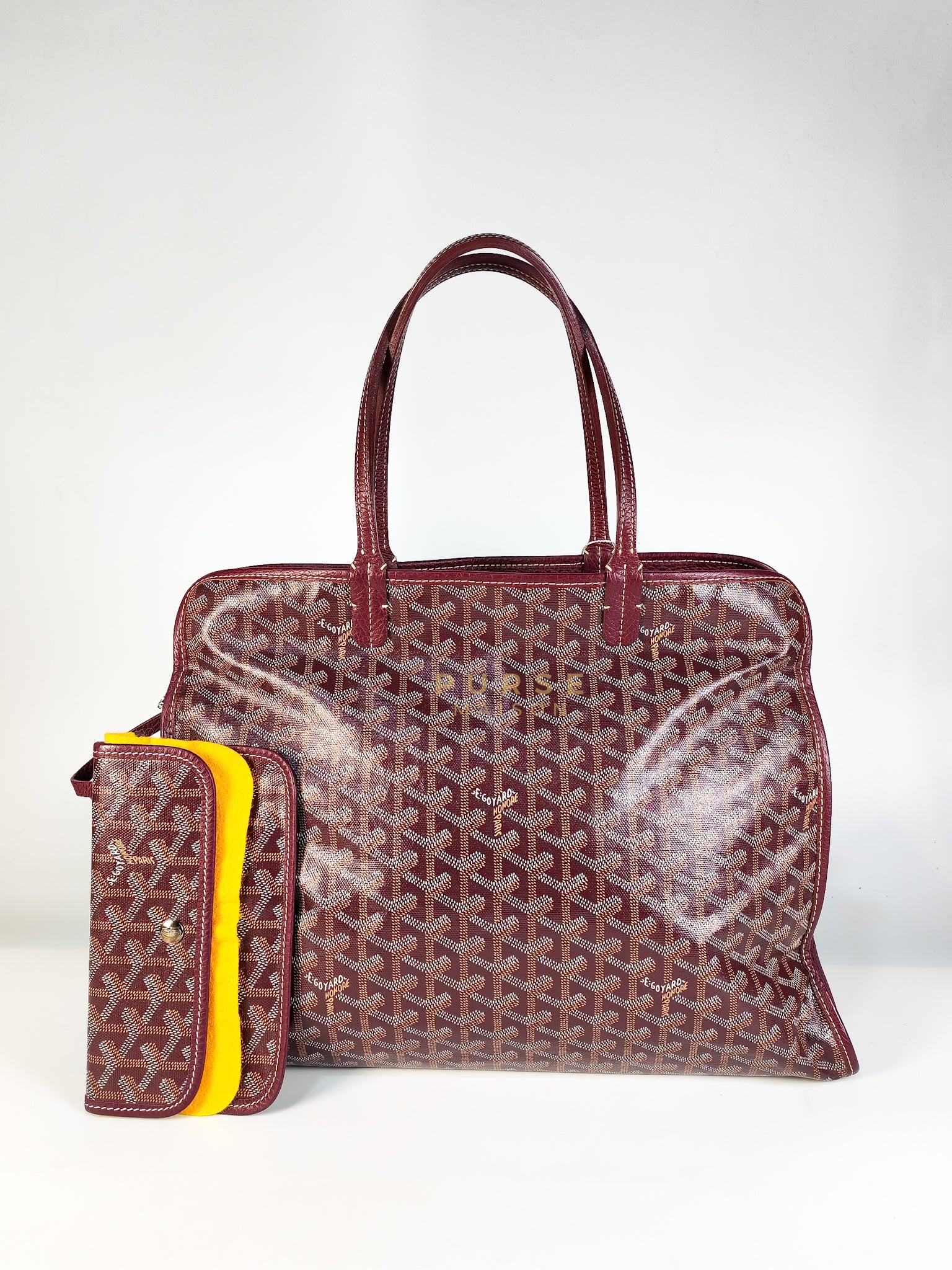 Sac Hardy PM in Burgundy Goyardine Canvas Tote Bag | Purse Maison Luxury Bags Shop