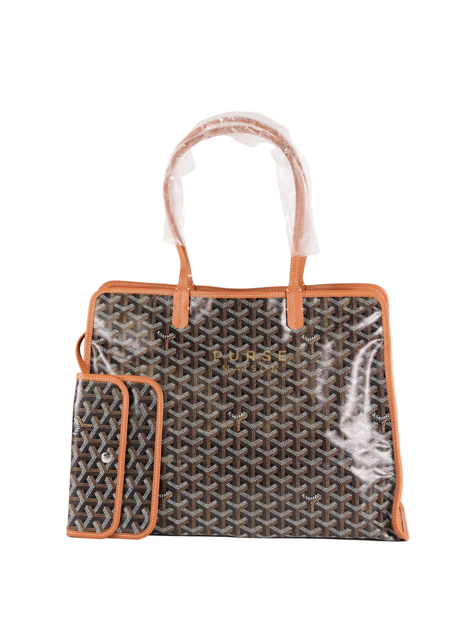 Sac Hardy PM 2 Noir Et Naturel/Tan Goyardine Canvas | Purse Maison Luxury Bags Shop