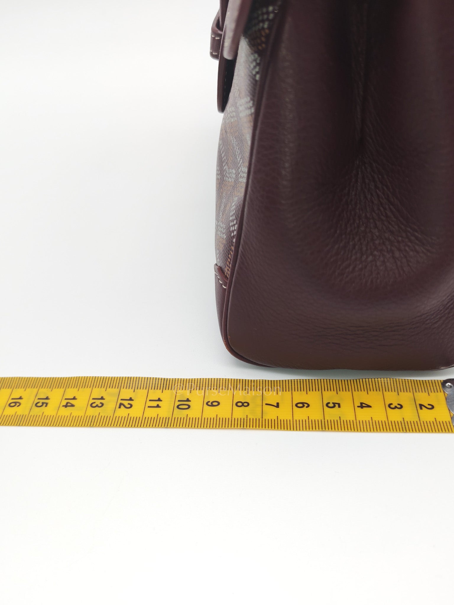 Sac Mini Saigon Souple Bag in Burgunndy Goyardine Canvas | Purse Maison Luxury Bags Shop