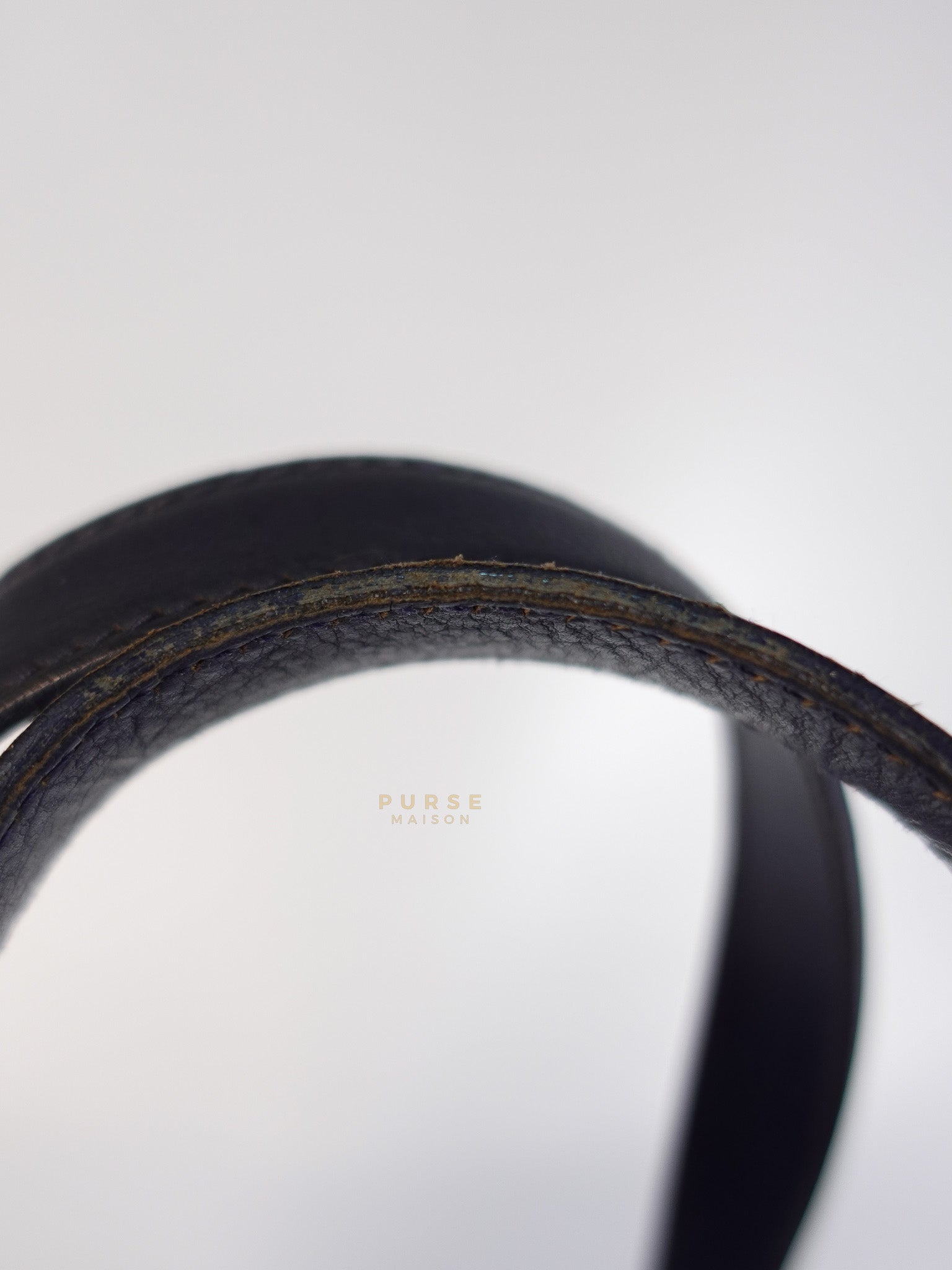 Sac Muse Large Hand Bag In Navy Blue Calfskin Leather Aged Gold Hardware | Purse Maison Luxury Bags Shop