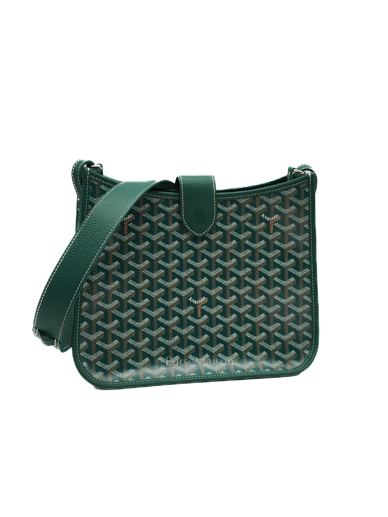 Sac Musette Crossbody Bag PM in Green Goyardine Canvas | Purse Maison Luxury Bags Shop