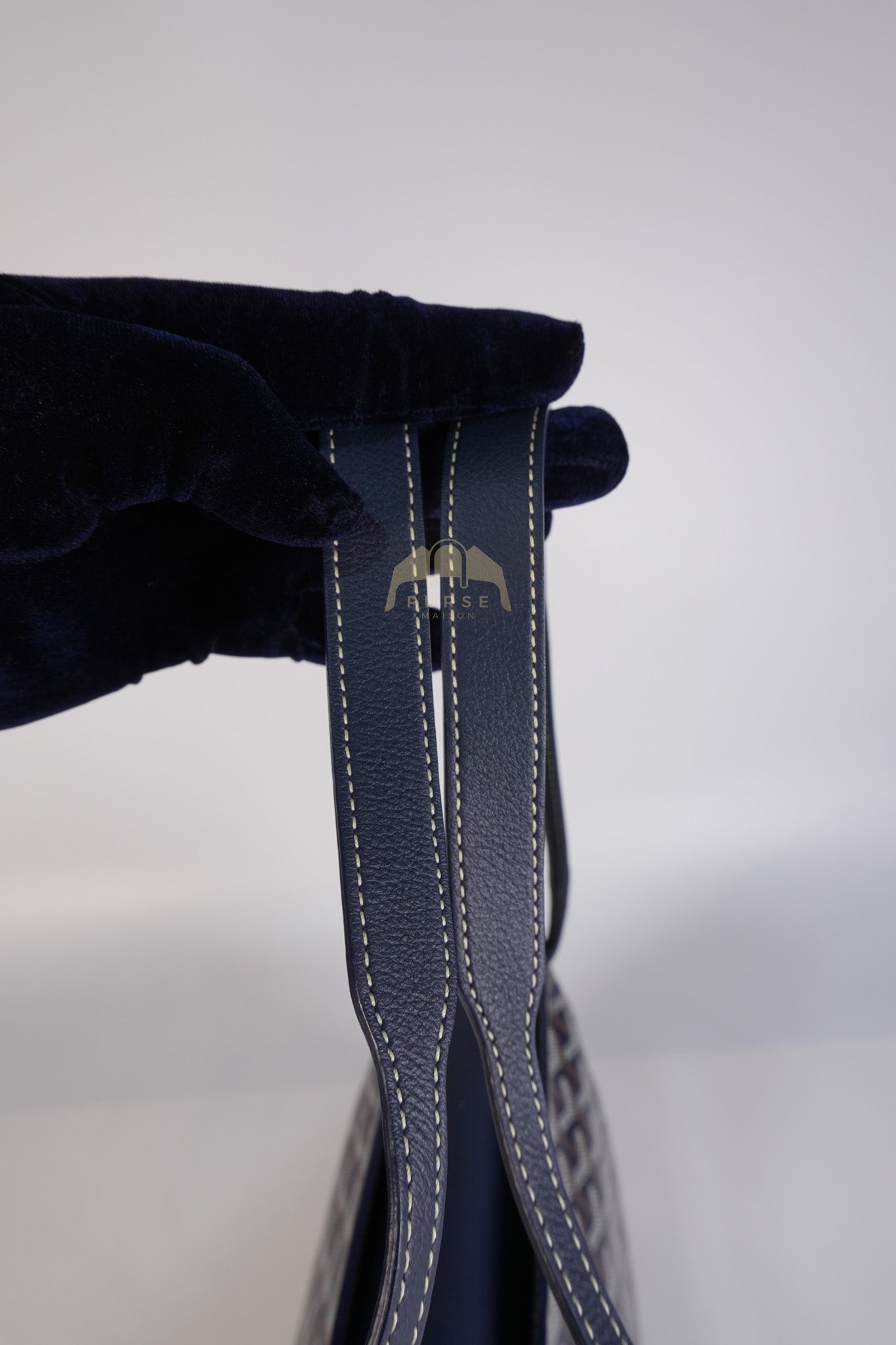 Sac Rouette PM in Navy Blue/ Bleu Marine Goyardine Canvas | Purse Maison Luxury Bags Shop