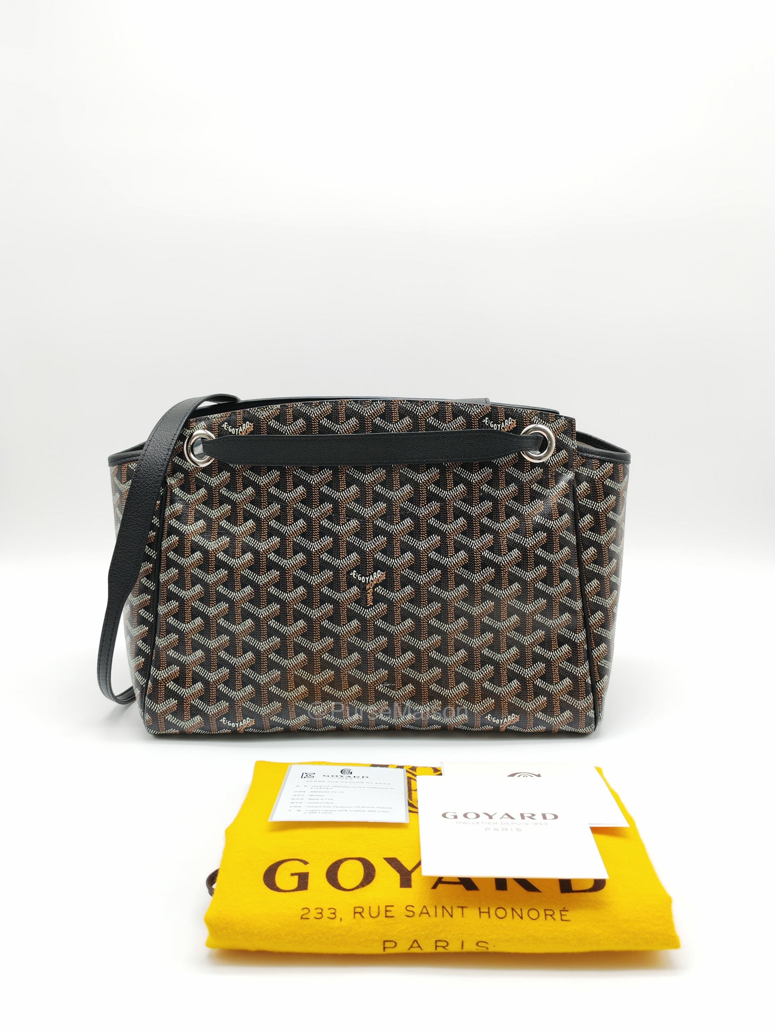 Sac Rouette Souple PM in Black Goyardine Canvas | Purse Maison Luxury Bags Shop