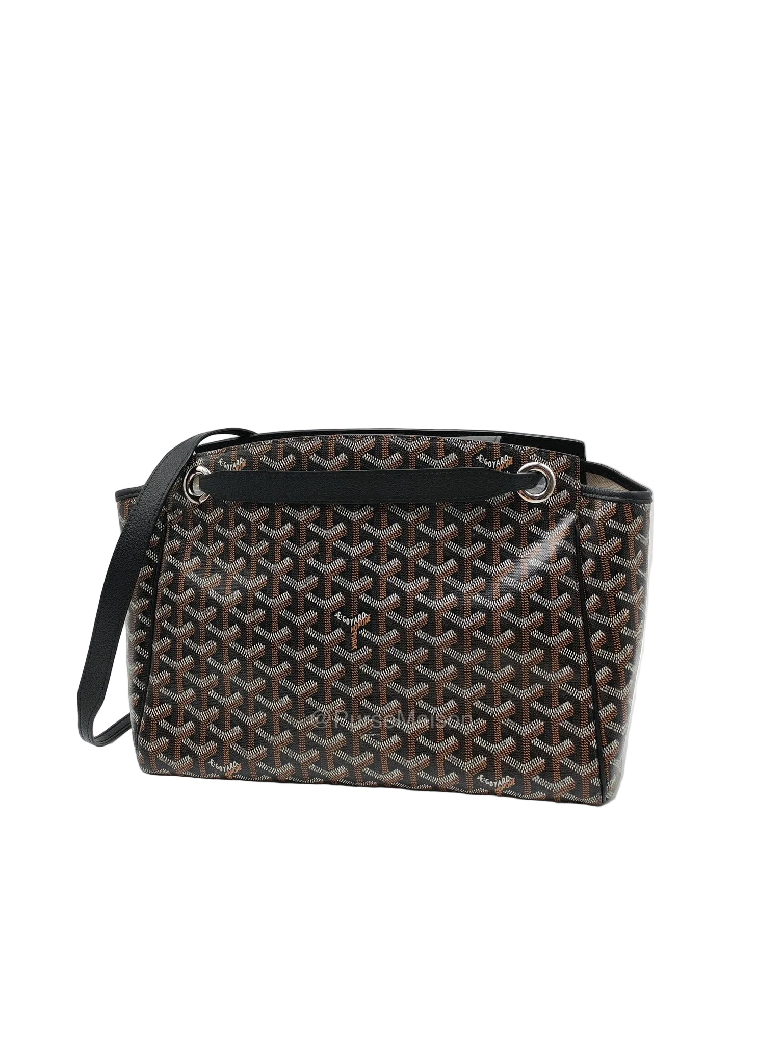 Sac Rouette Souple PM in Black Goyardine Canvas | Purse Maison Luxury Bags Shop