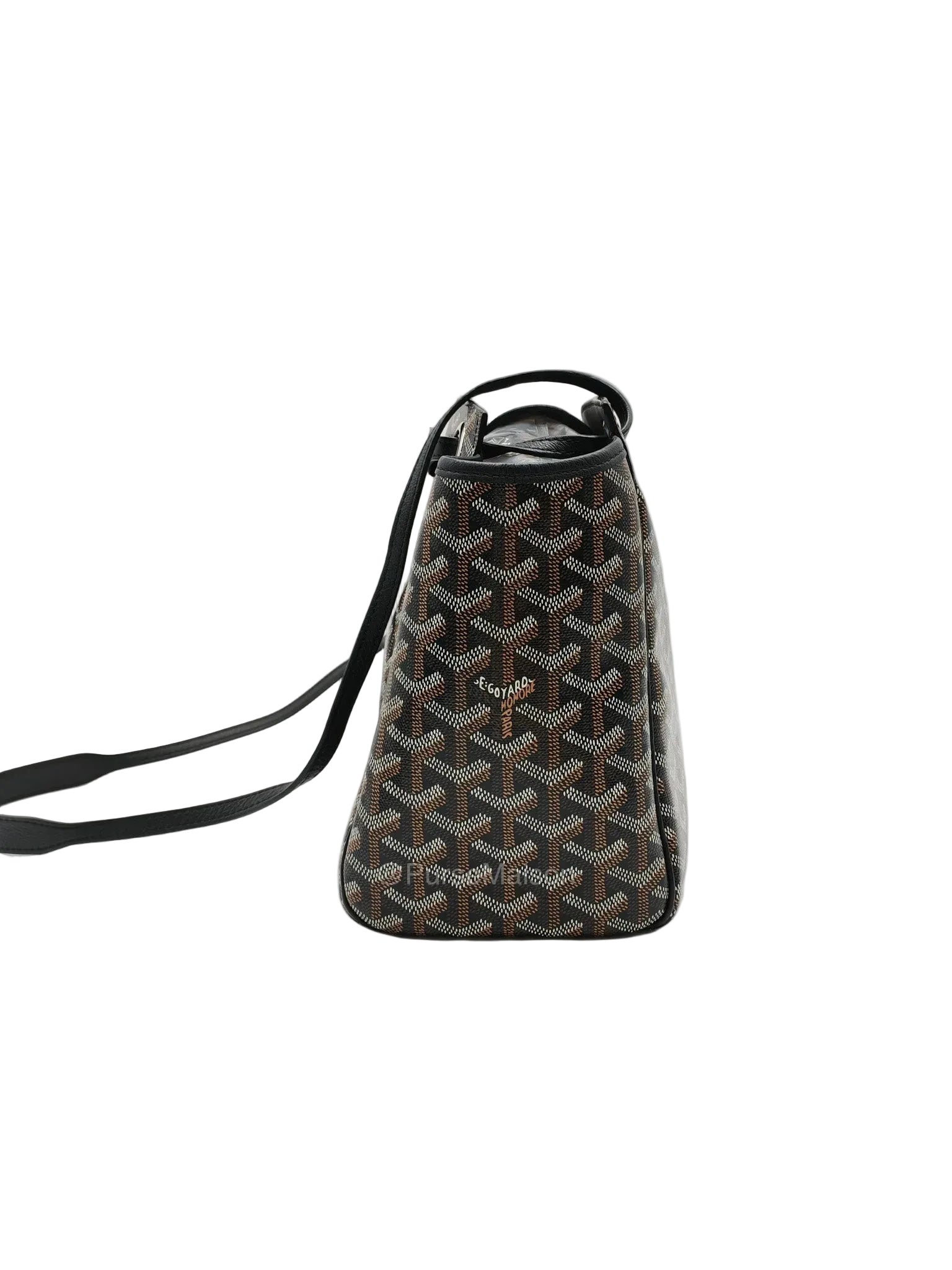 Sac Rouette Souple PM in Black Goyardine Canvas | Purse Maison Luxury Bags Shop