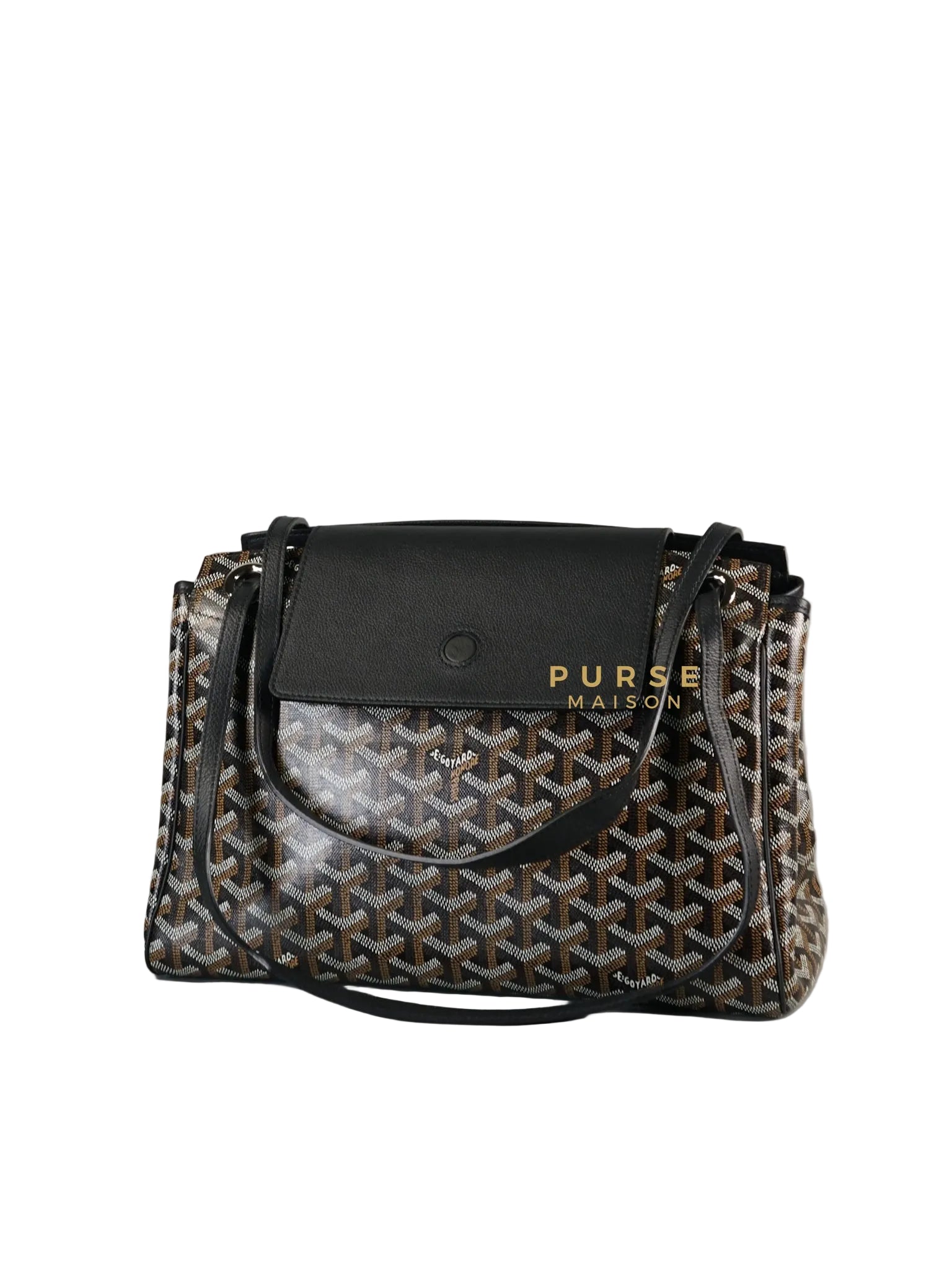 Sac Rouette Souple PM in Black Goyardine Canvas | Purse Maison Luxury Bags Shop