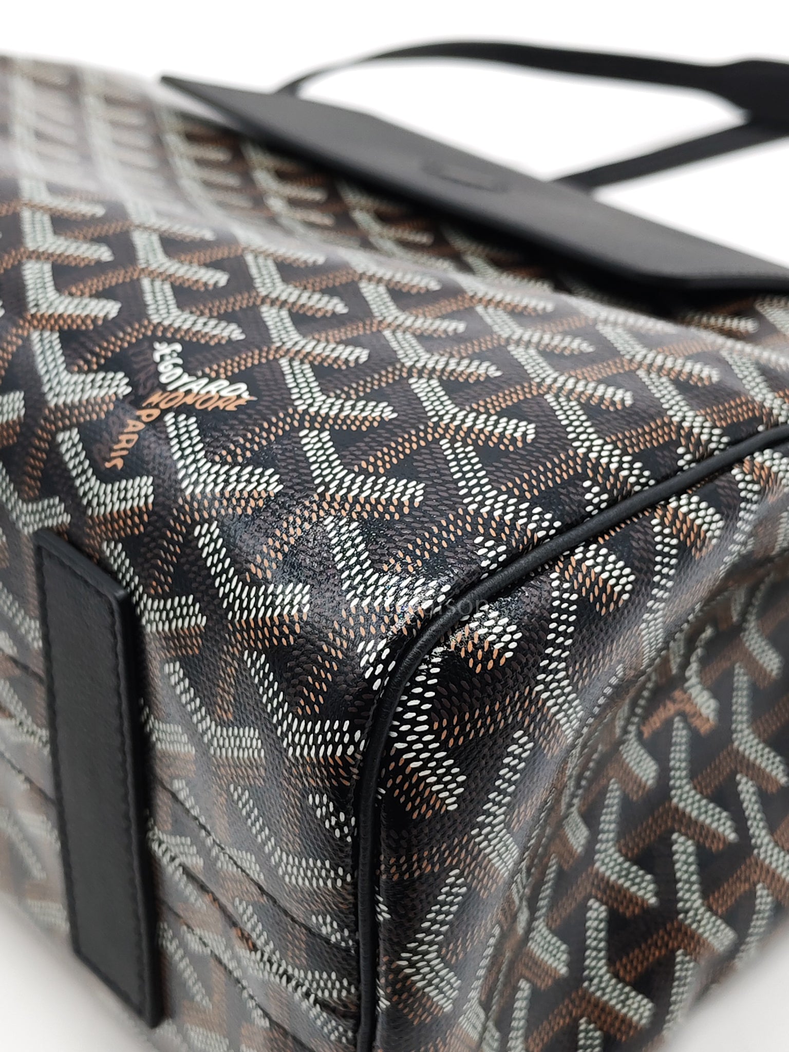 Sac Rouette Souple PM in Noir/Black Goyardine Canvas | Purse Maison Luxury Bags Shop